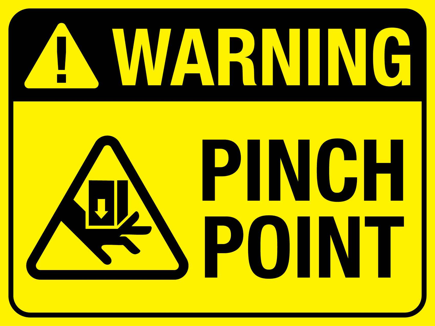 Warning Pinch Point Sign - New Signs
