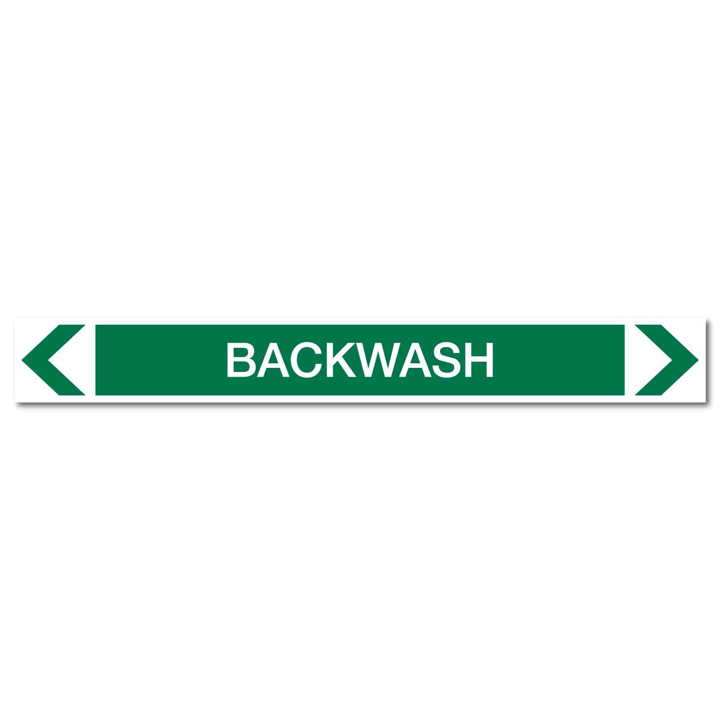 Water - Backwash - Pipe Marker Sticker - New Signs