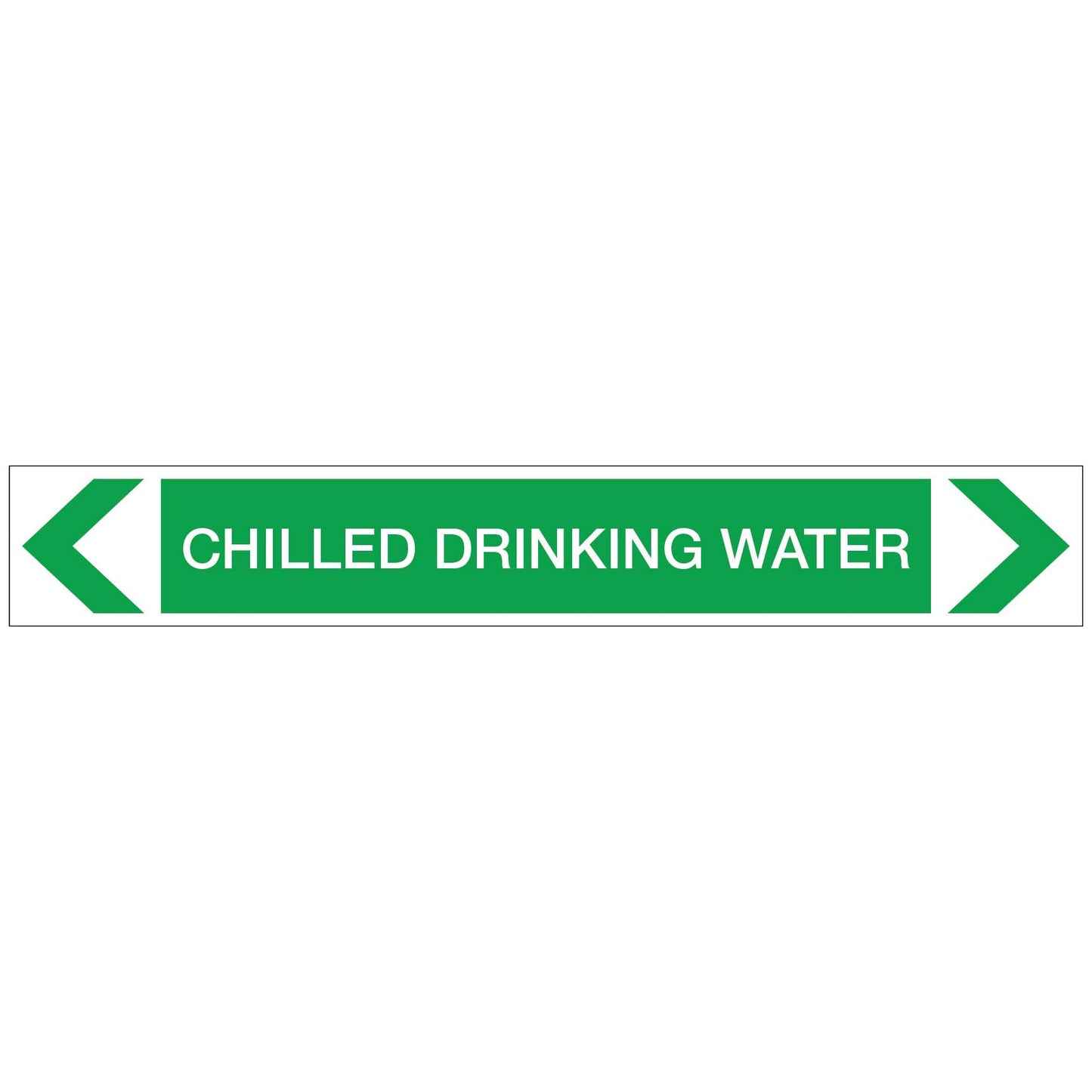 Water - Chilled Drinking Water - Pipe Marker Sticker - New Signs
