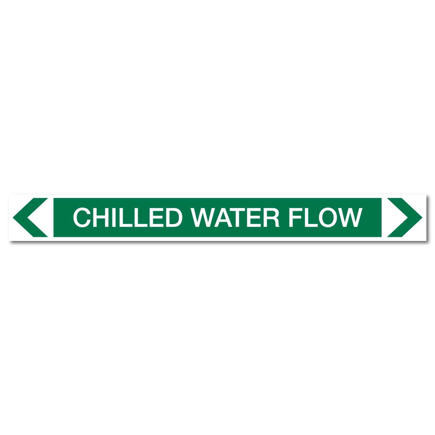 Water - Chilled Water Flow - Pipe Marker Sticker - New Signs