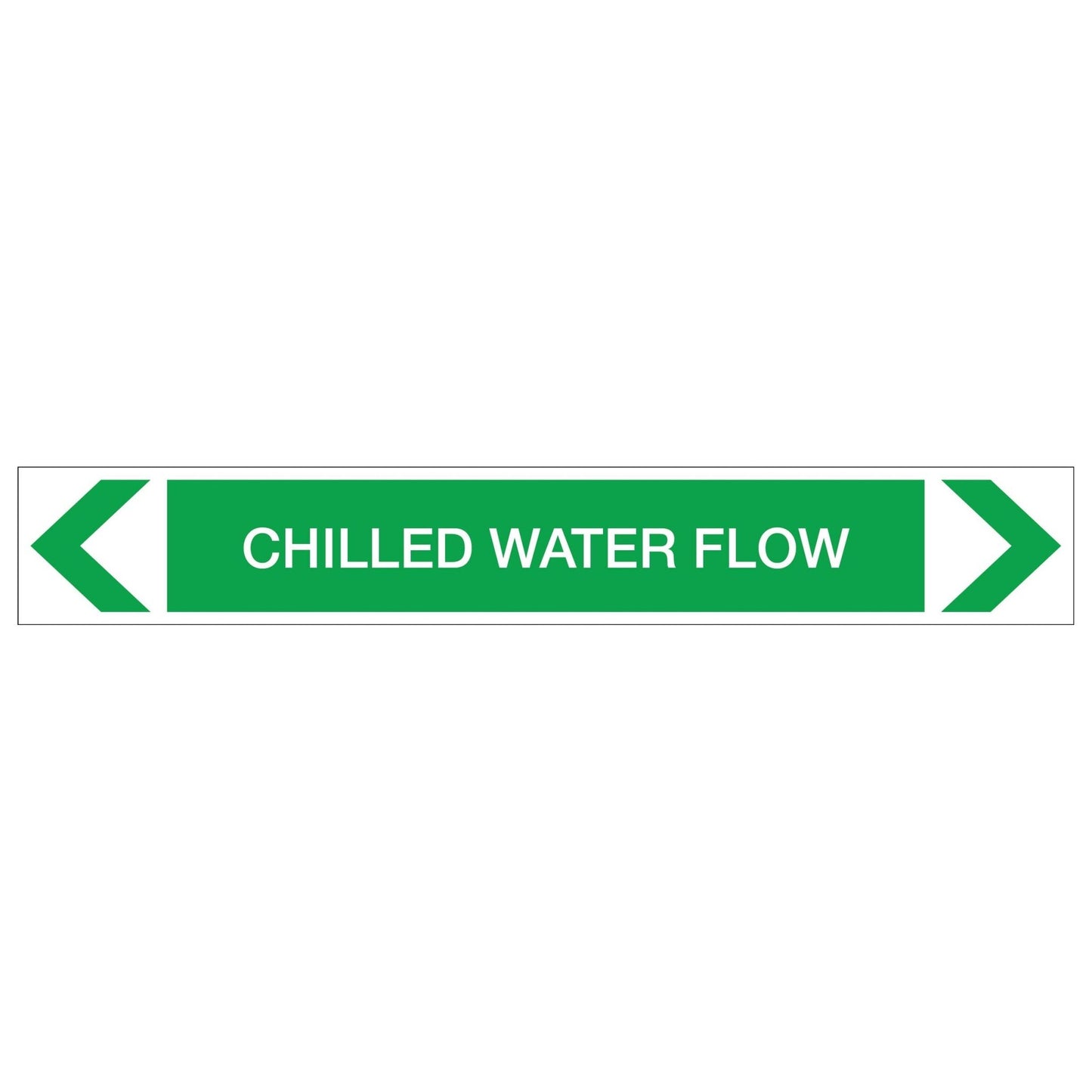 Water - Chilled Water Flow - Pipe Marker Sticker - New Signs