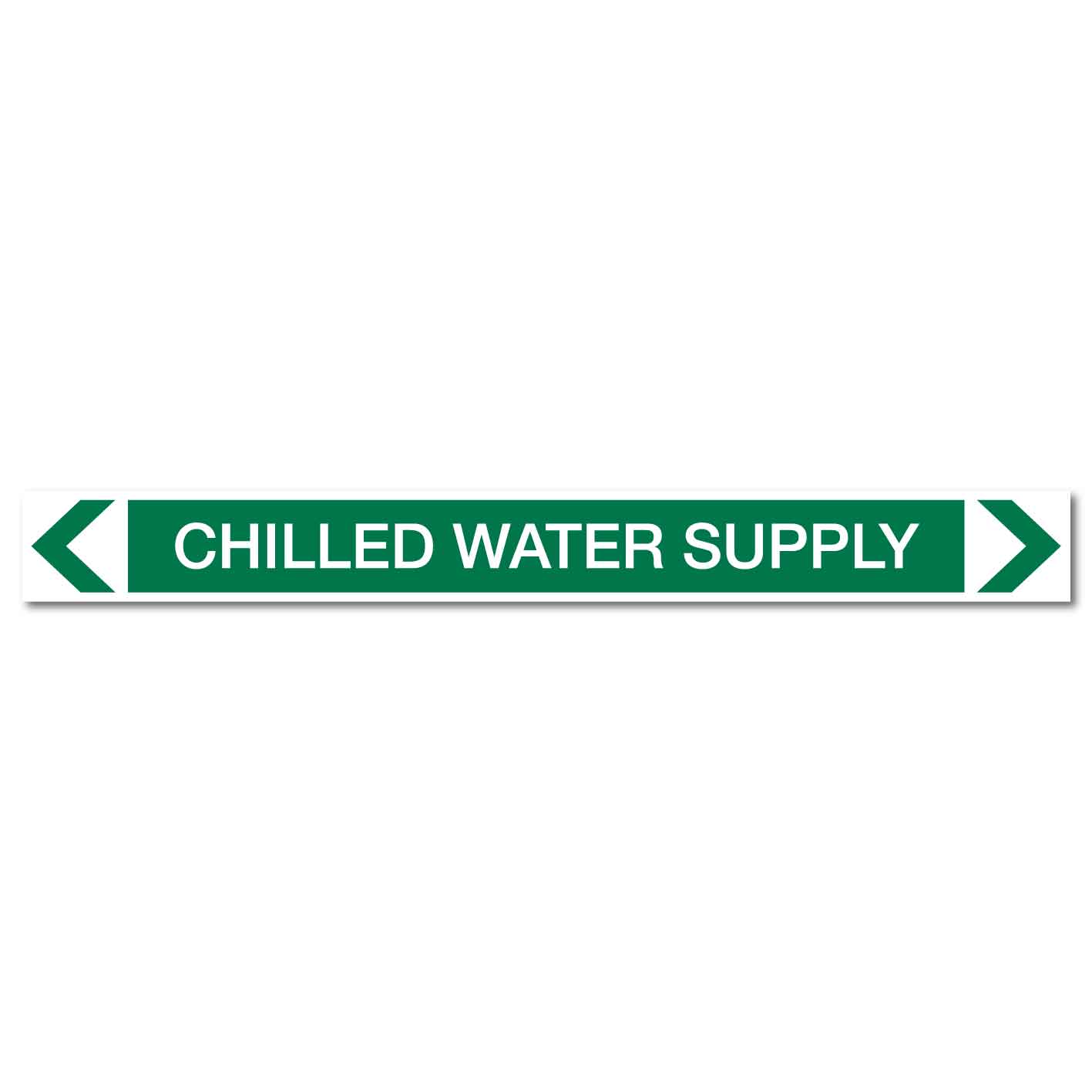 Water - Chilled Water Supply - Pipe Marker Sticker - New Signs