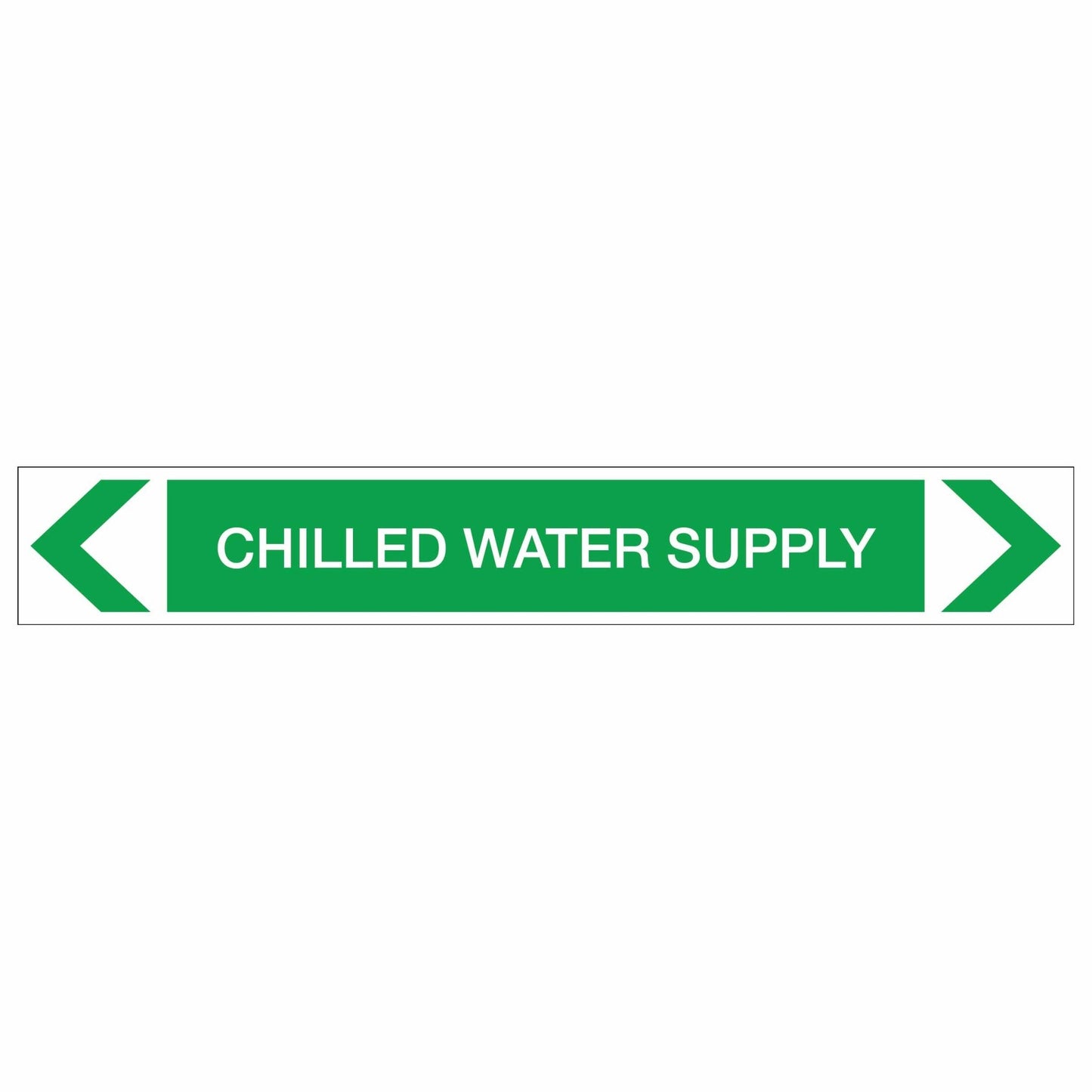 Water - Chilled Water Supply - Pipe Marker Sticker - New Signs