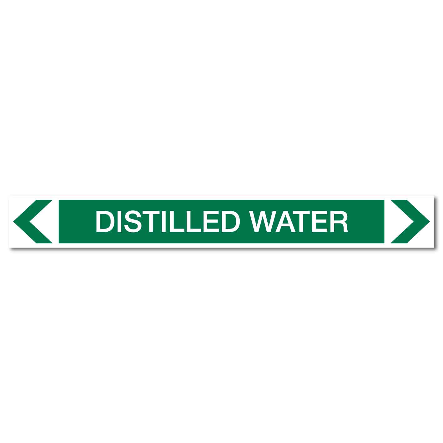 Water - Distilled Water - Pipe Marker Sticker - New Signs