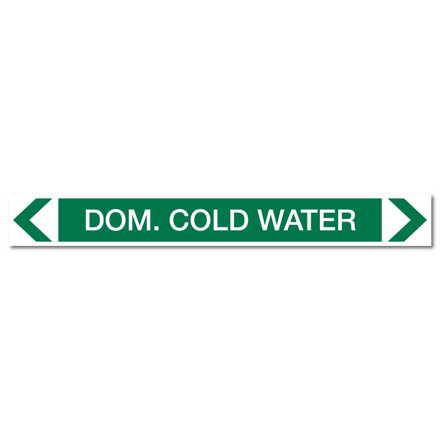 Water - Dom. Cold Water - Pipe Marker Sticker - New Signs