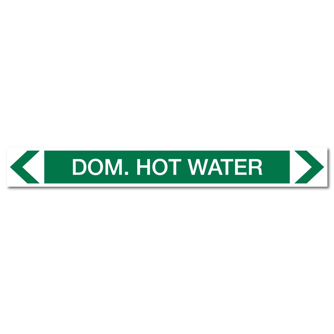 Water - Dom. Hot Water - Pipe Marker Sticker - New Signs