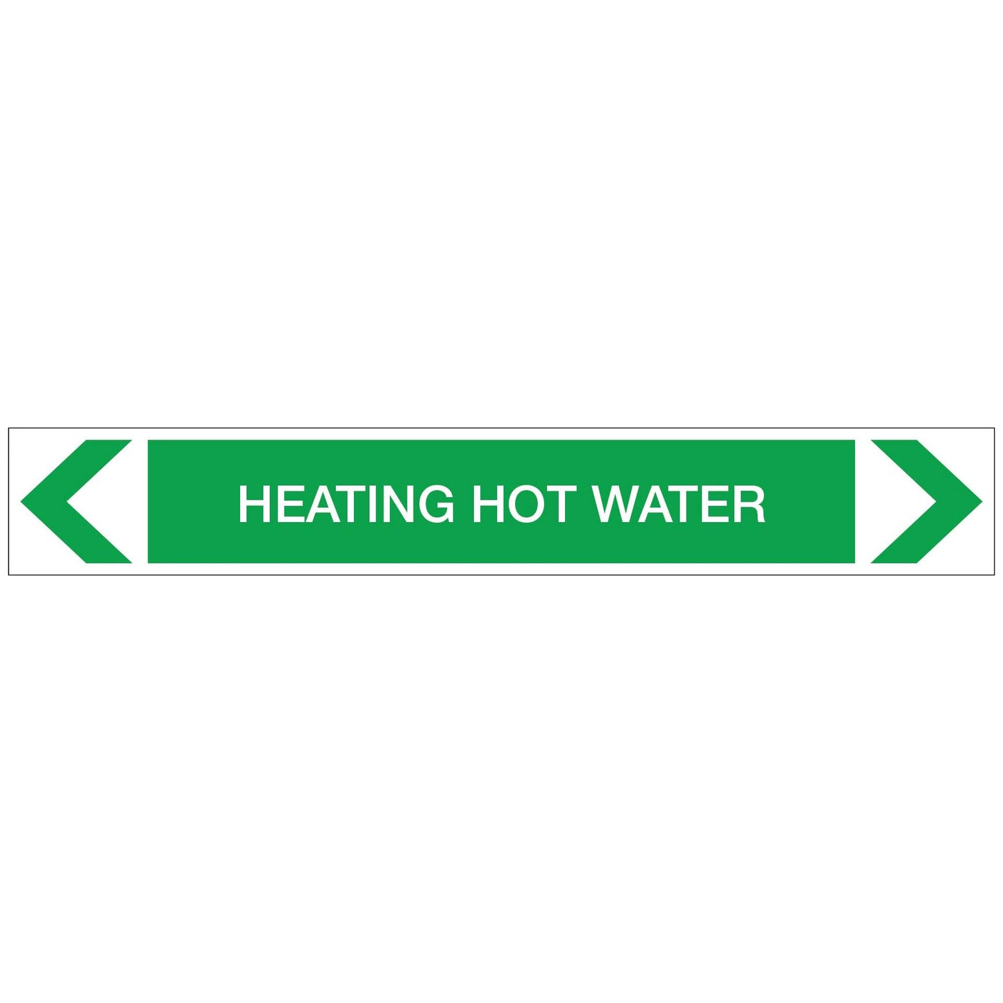 Water - Heating Hot Water - Pipe Marker Sticker - New Signs