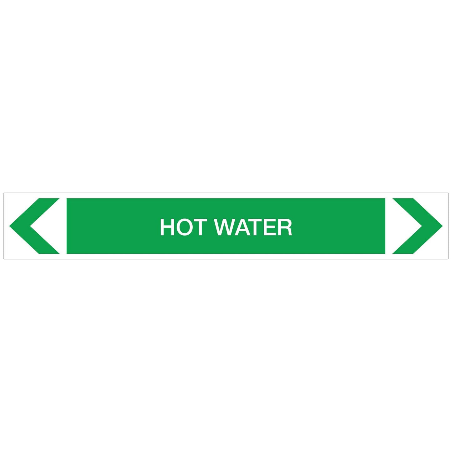 Water - Hot Water - Pipe Marker Sticker - New Signs