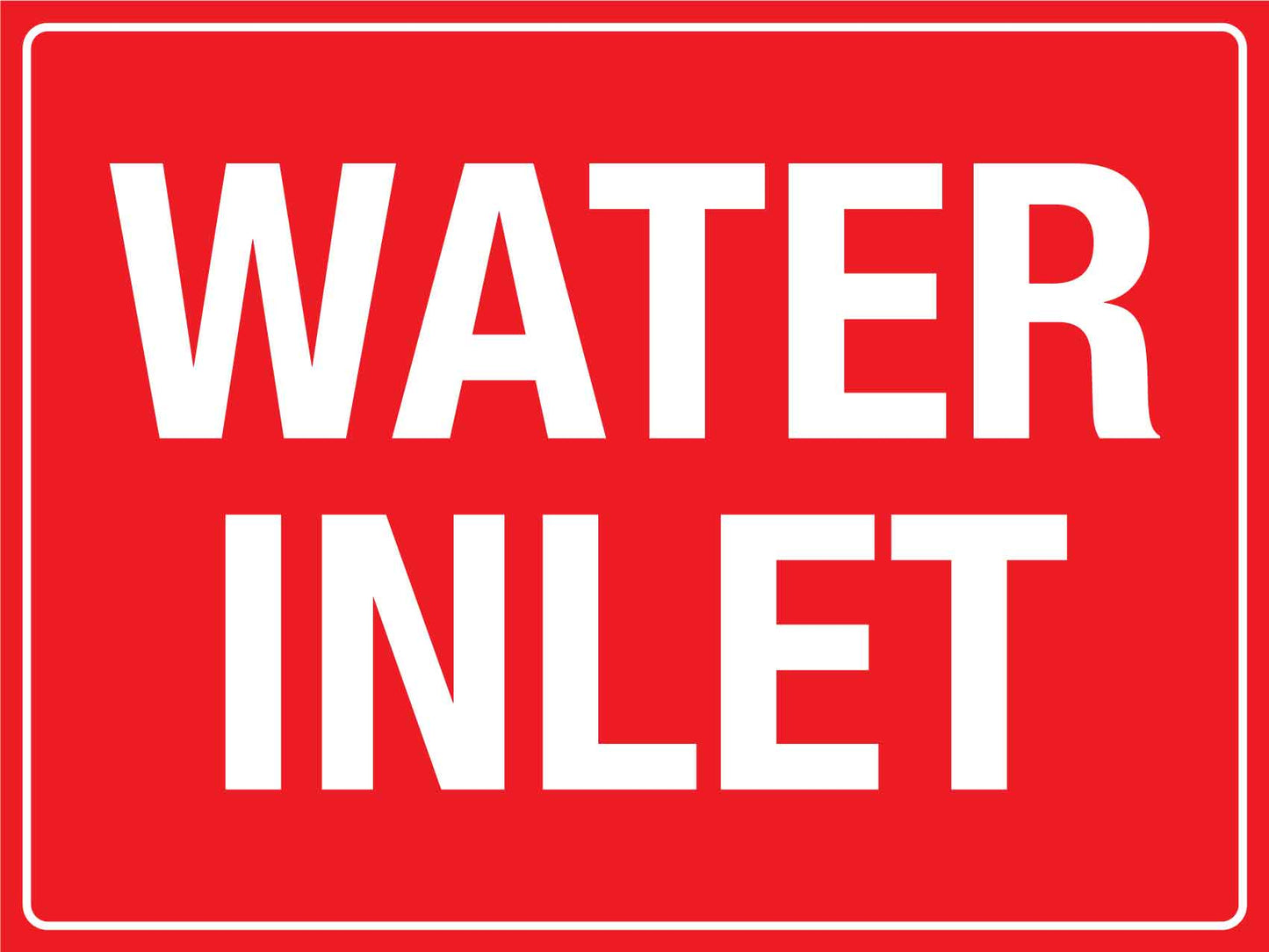 Water Inlet Sign - New Signs
