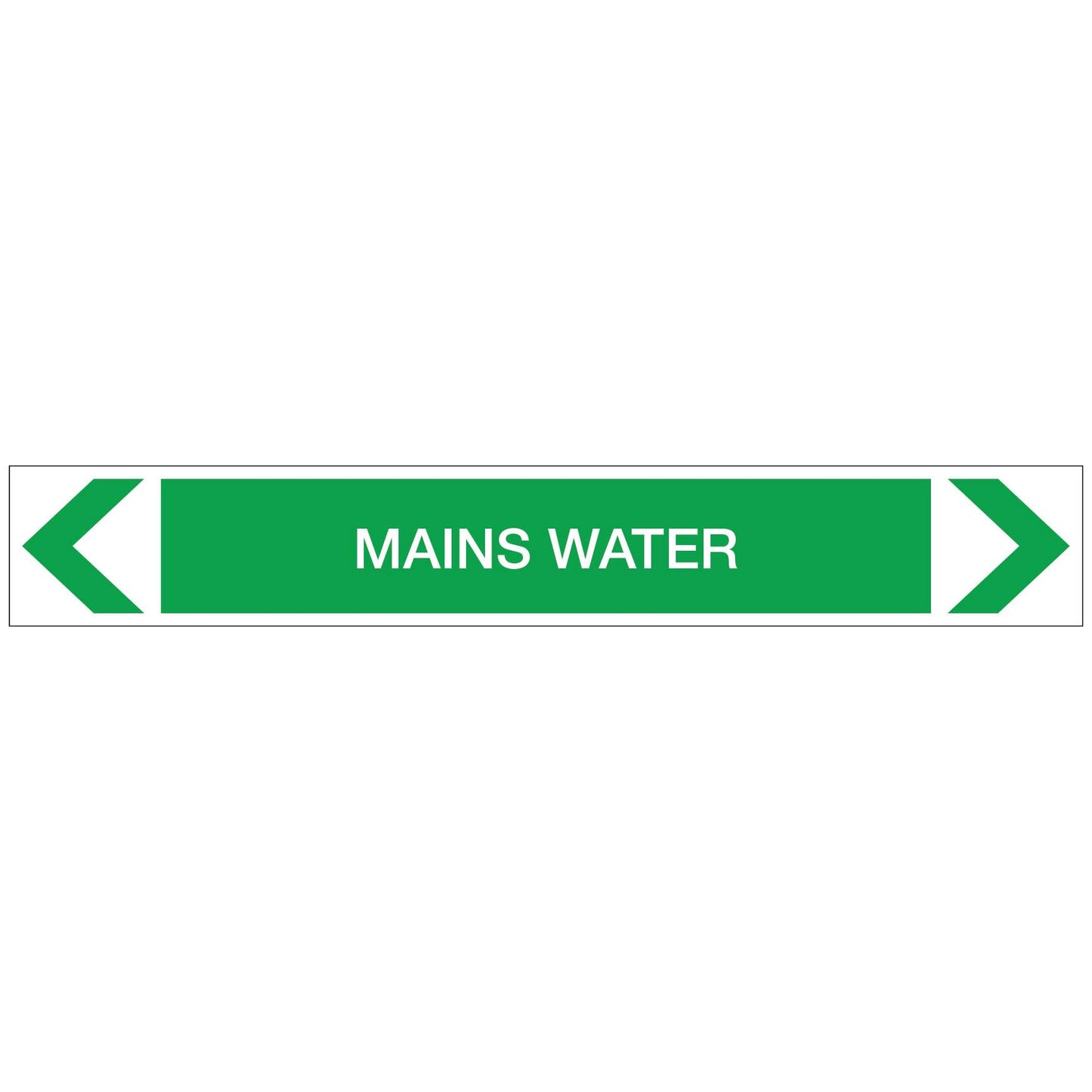 Water - Mains Water - Pipe Marker Sticker - New Signs