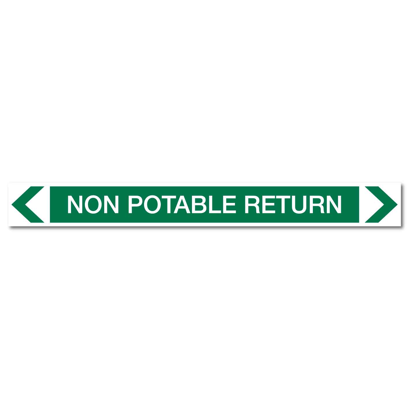 Water - Non Potable Return - Pipe Marker Sticker - New Signs