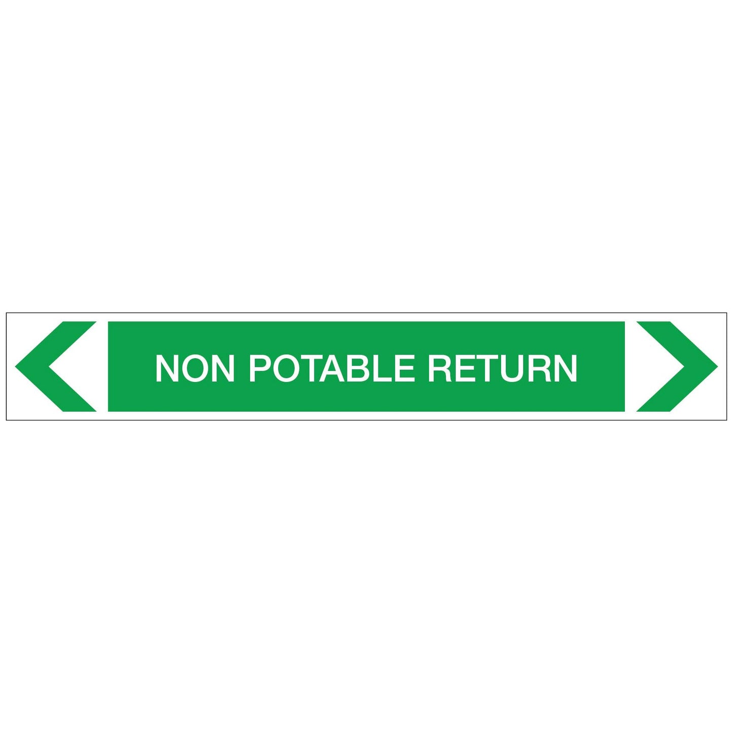 Water - Non Potable Return - Pipe Marker Sticker - New Signs