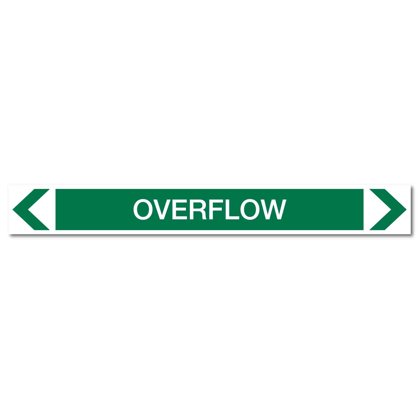 Water - Overflow - Pipe Marker Sticker - New Signs