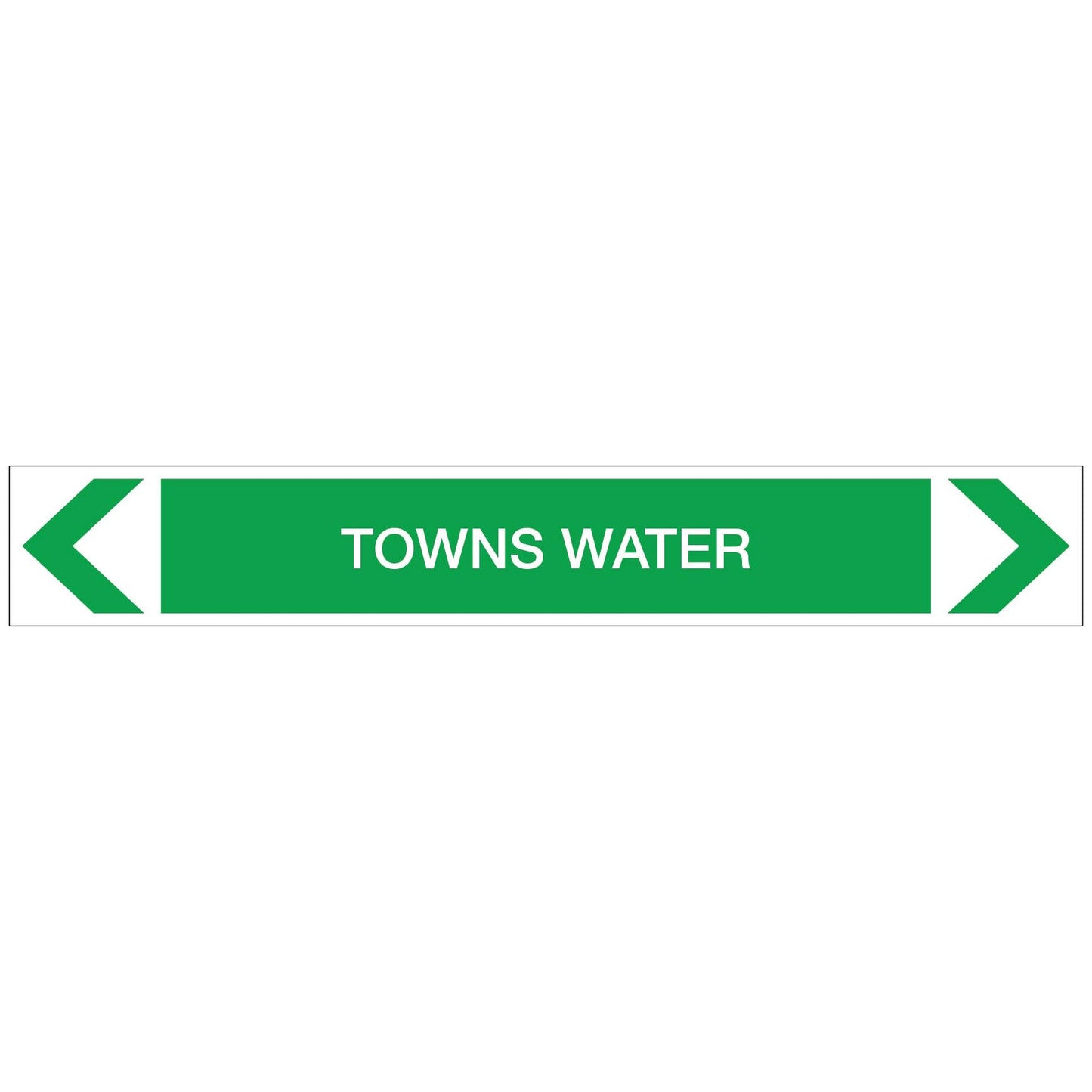 Water - Towns Water - Pipe Marker Sticker - New Signs