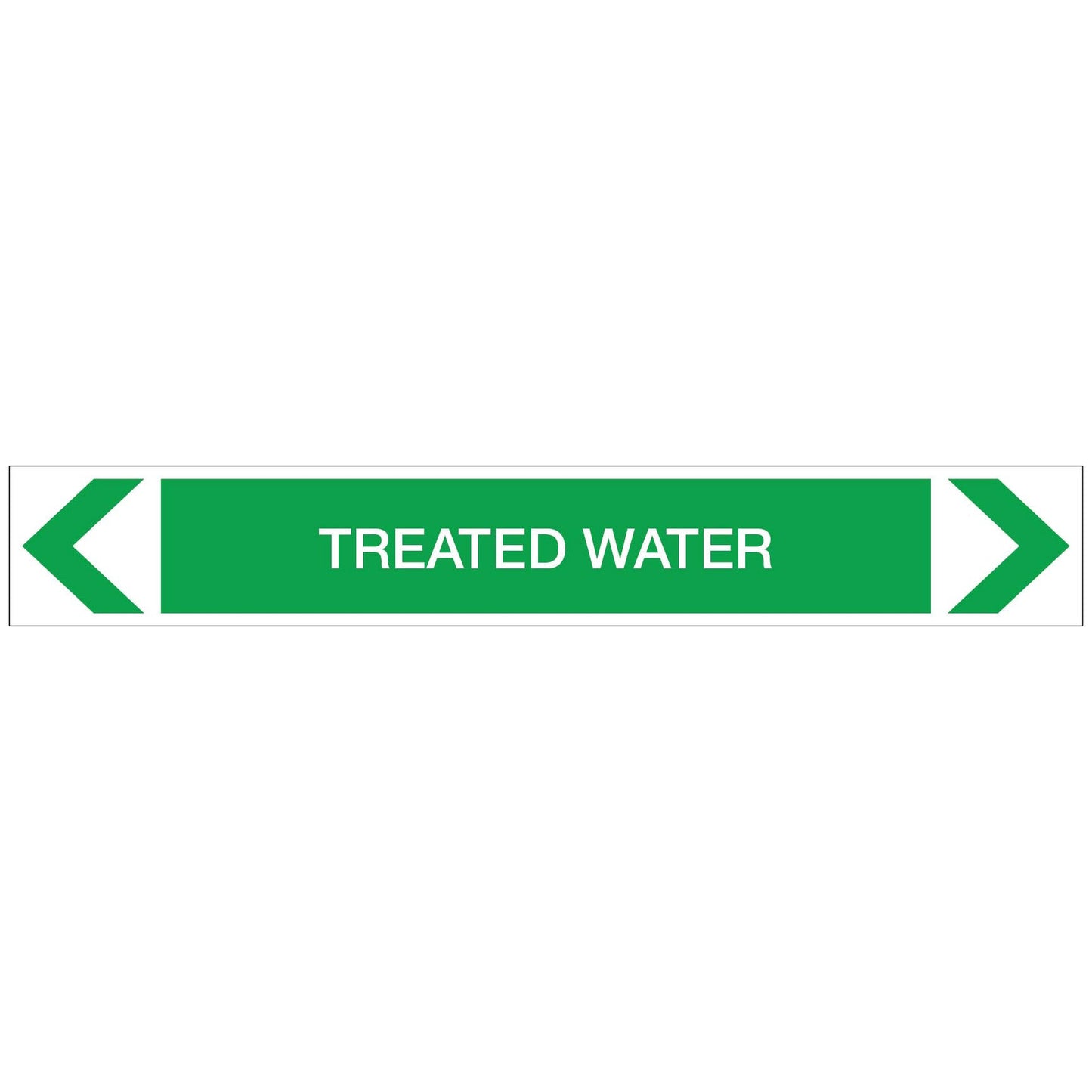 Water - Treated Water - Pipe Marker Sticker - New Signs