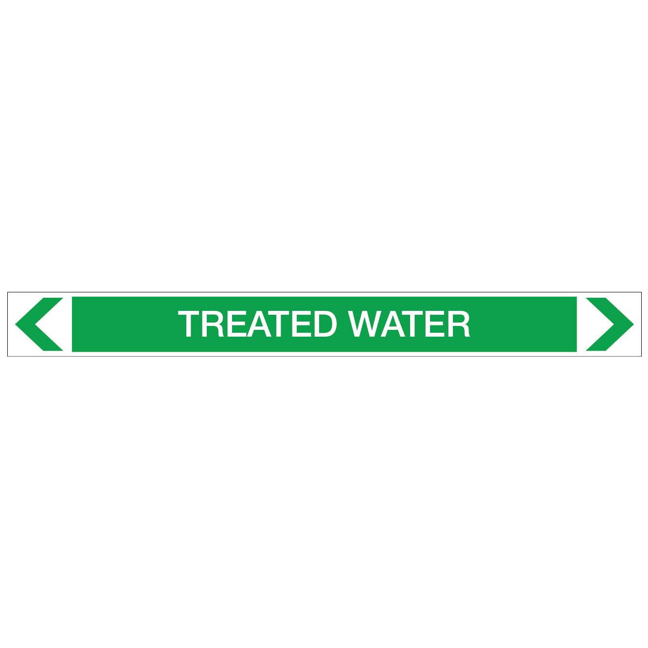 Water - Treated Water - Pipe Marker Sticker - New Signs
