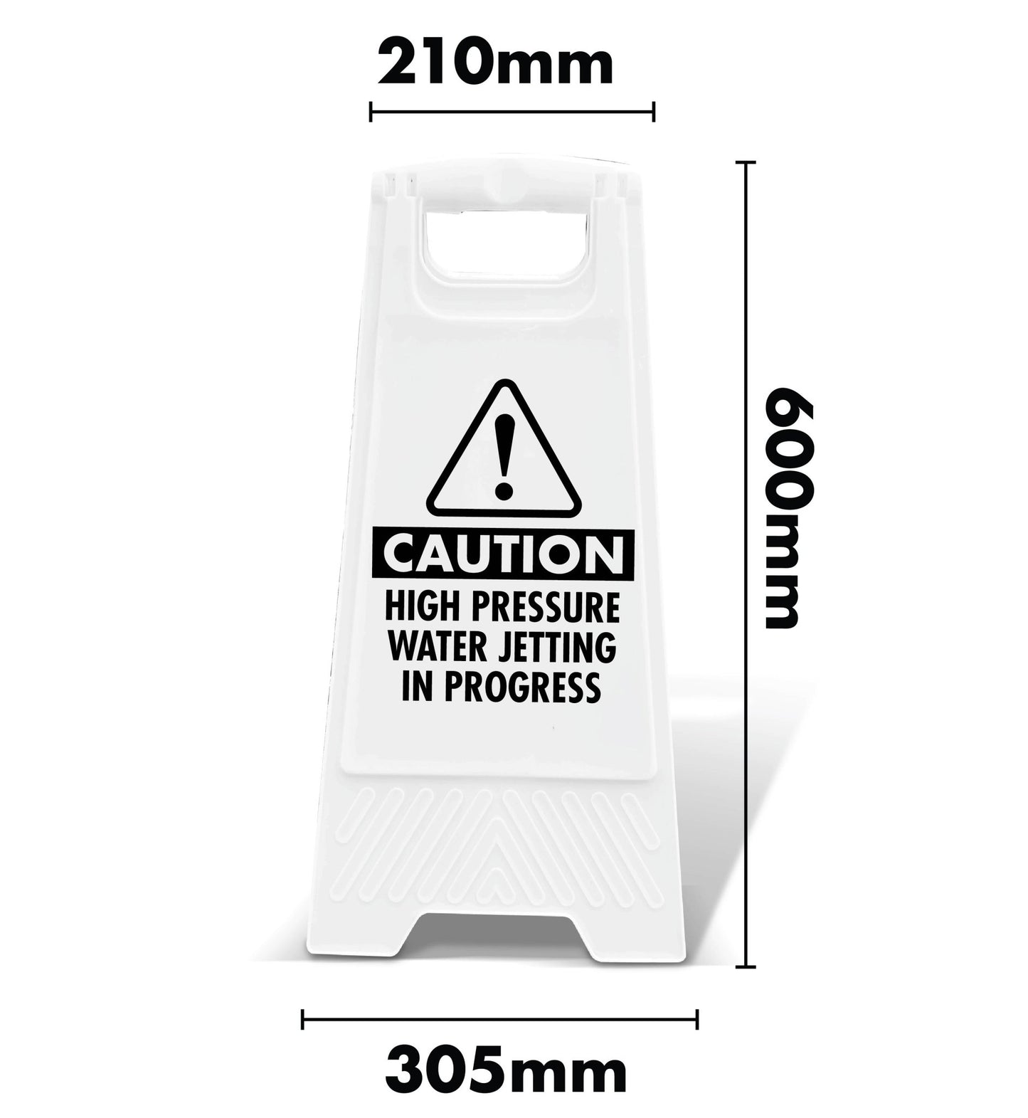 White A - Frame - Caution High Pressure Water In Jetting - New Signs