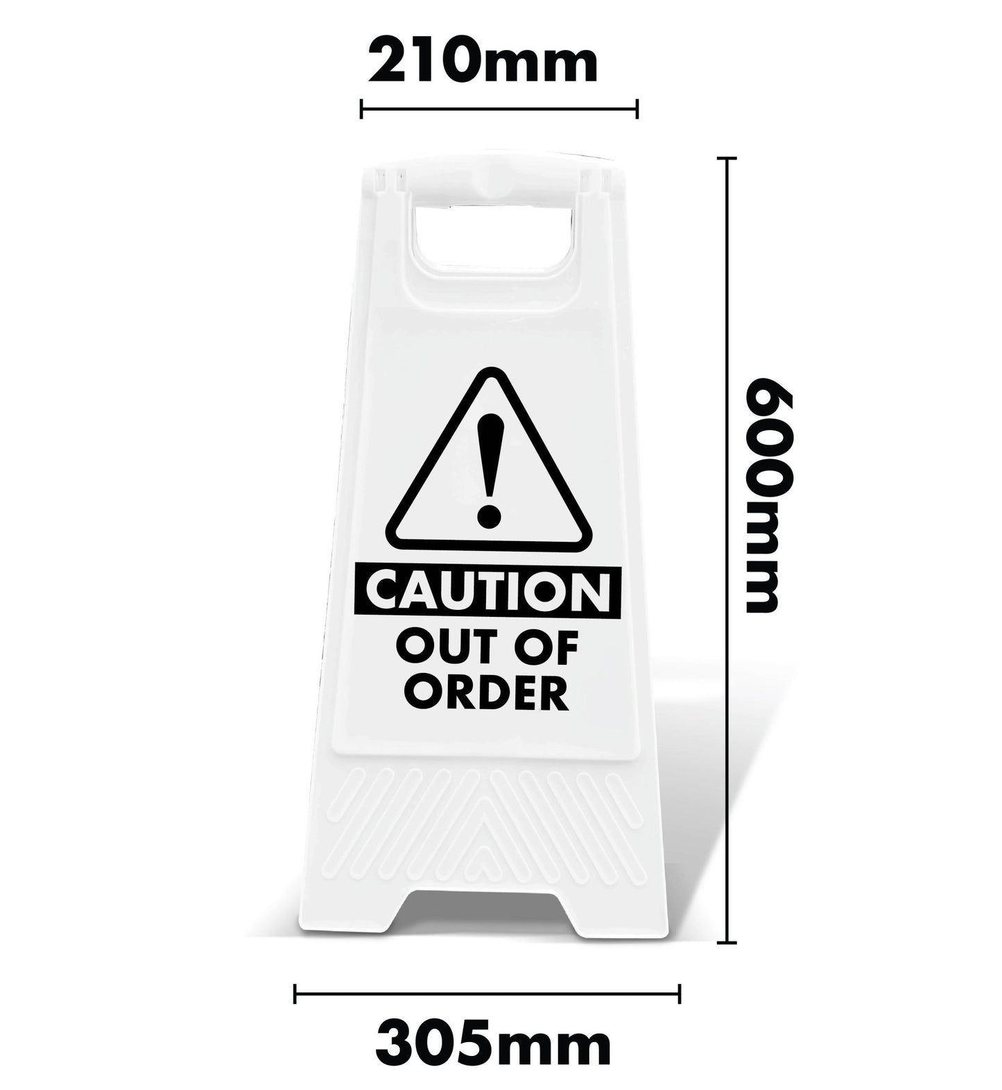 White A - Frame Caution Out Of Order - New Signs