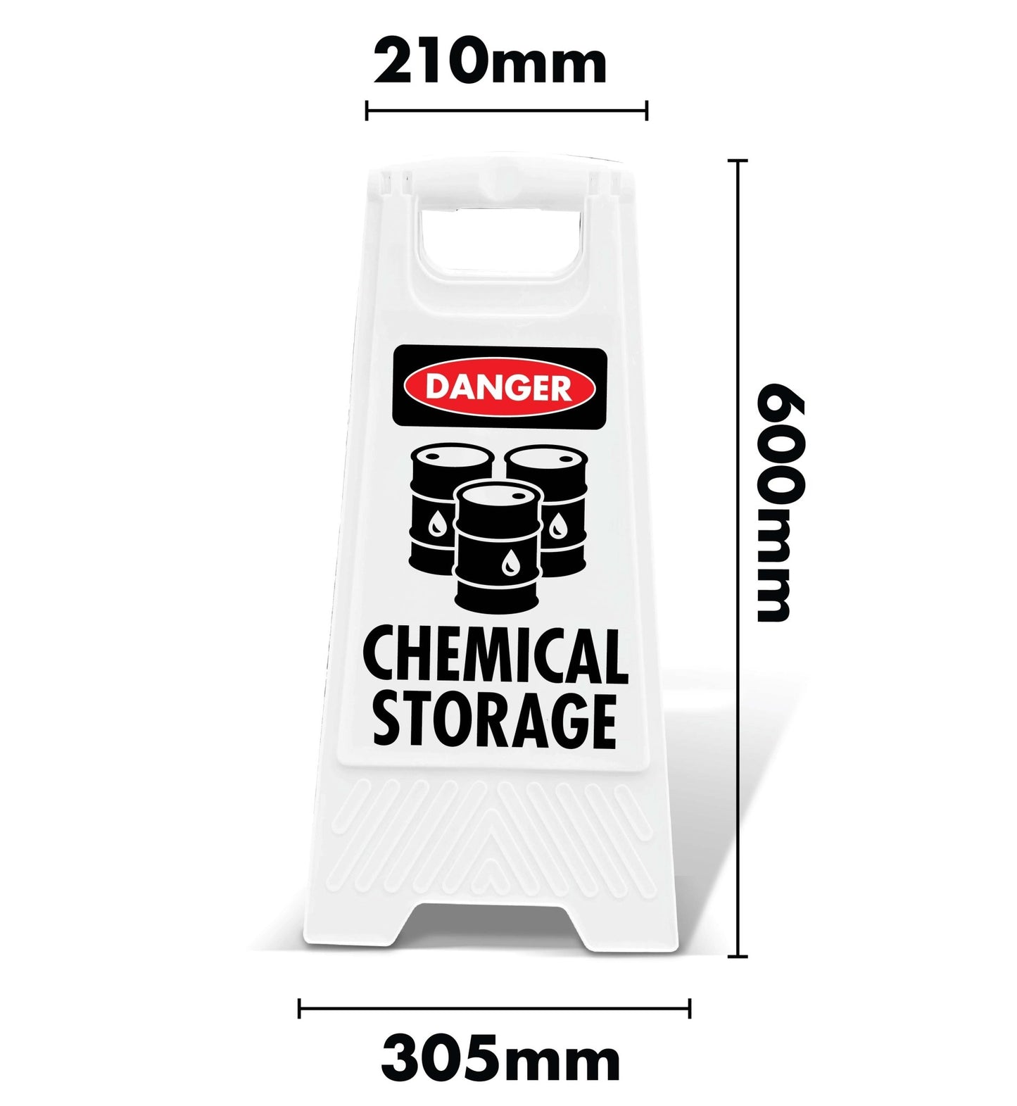 White A - Frame - Danger Chemical Storage - New Signs