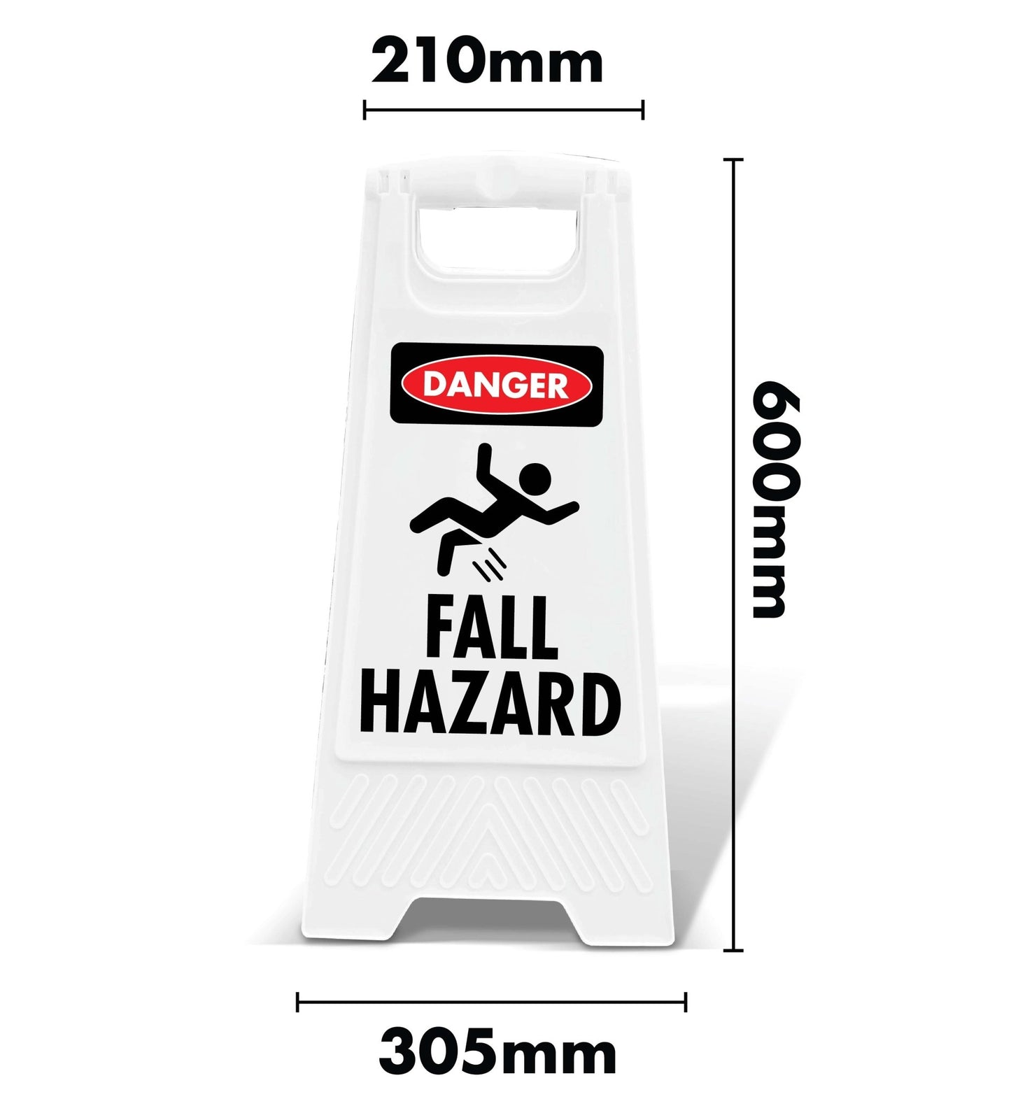 White A - Frame - Danger Fall Hazard - New Signs