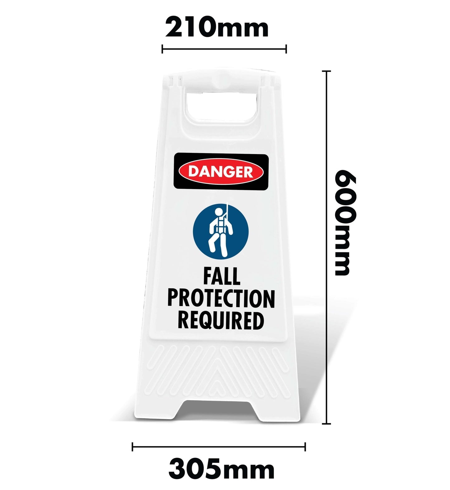 White A - Frame - Danger Fall Protection Required - New Signs