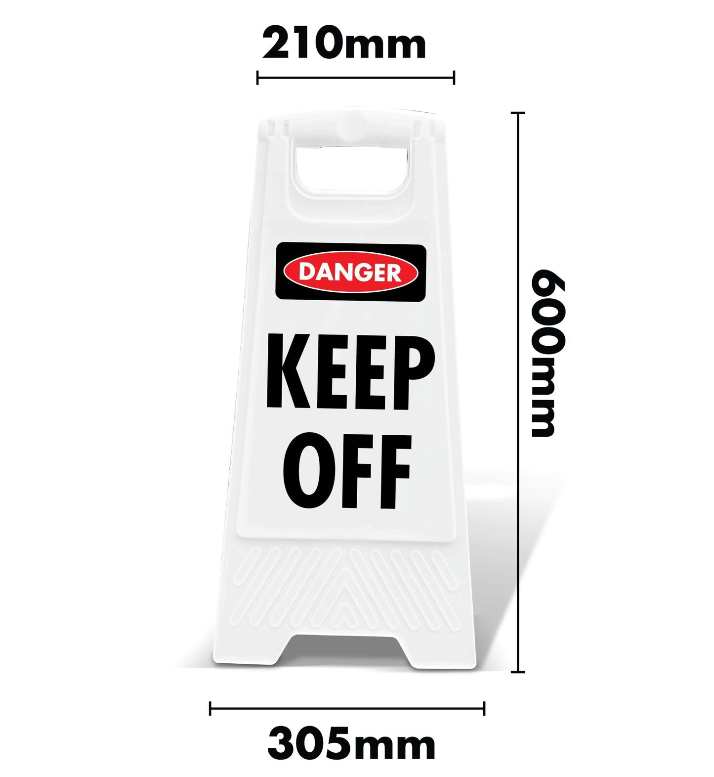 White A - Frame - Danger Keep Off - New Signs