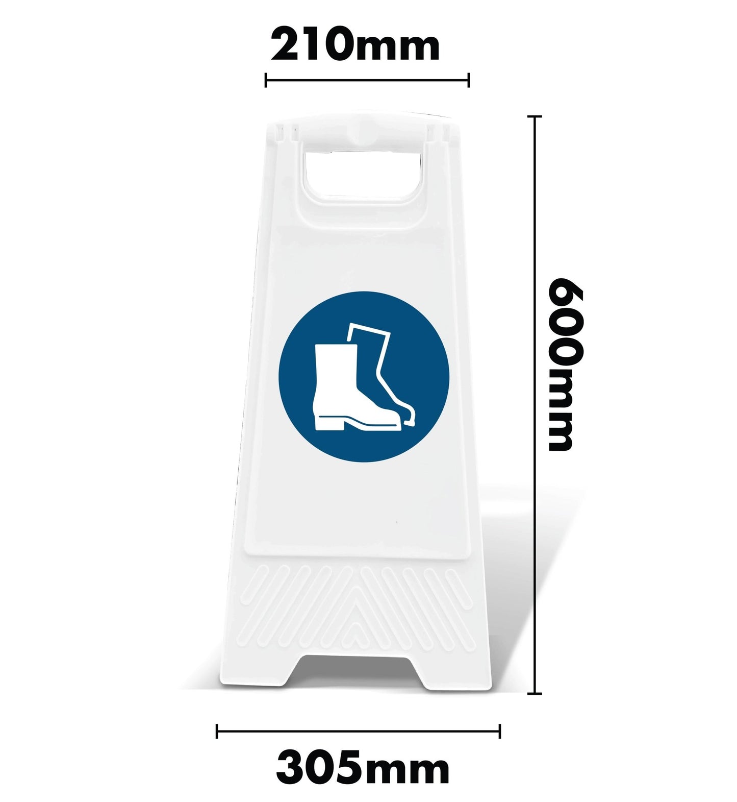 White A - Frame - Foot Protection - New Signs