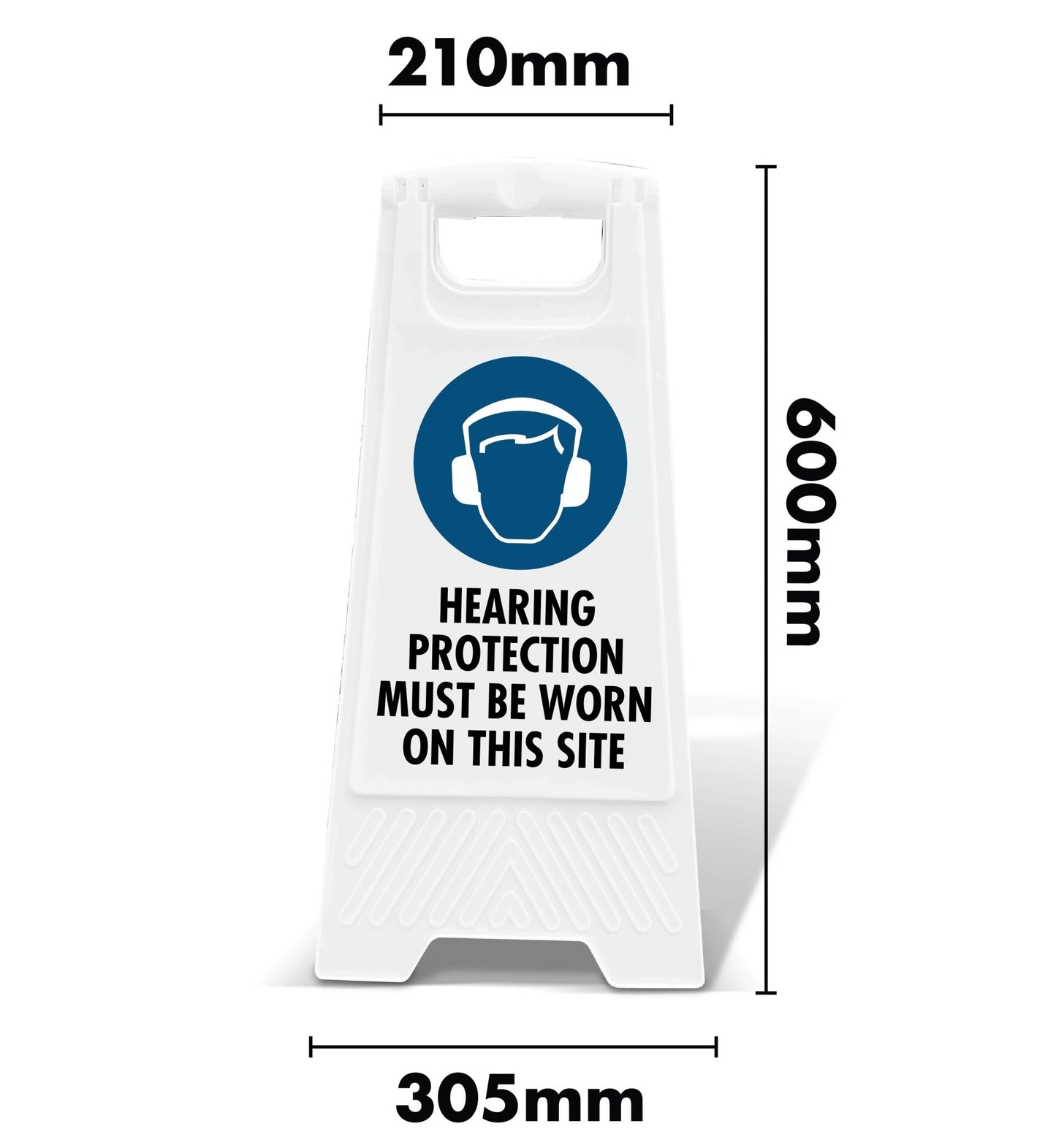 White A - Frame - Hear Protection Must Be Worn Site - New Signs