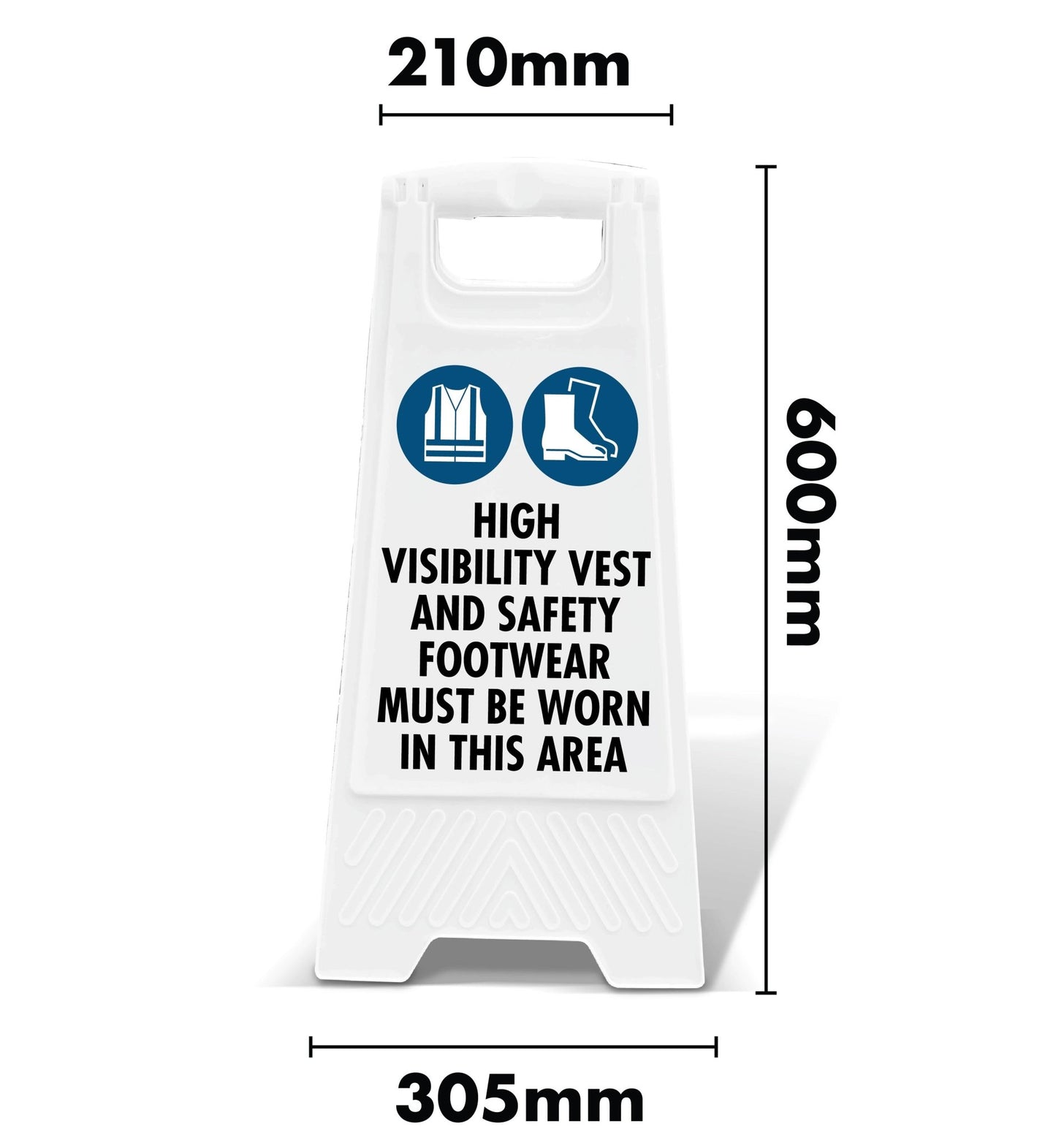 White A - Frame - High Visibility Vest And Safety Footwear - New Signs