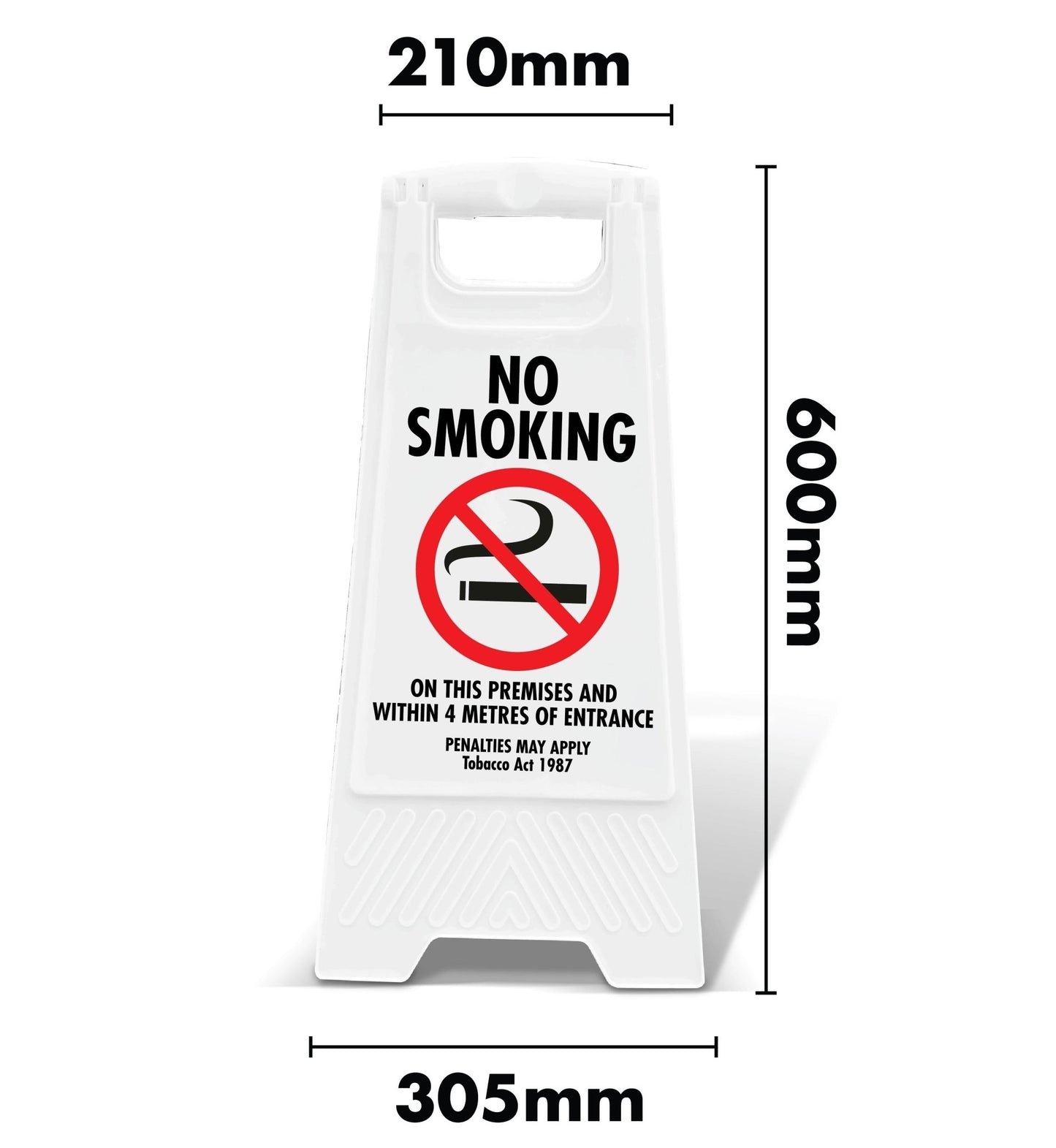 White A - Frame - No Smoking - 4 Metres Of Entrance - New Signs