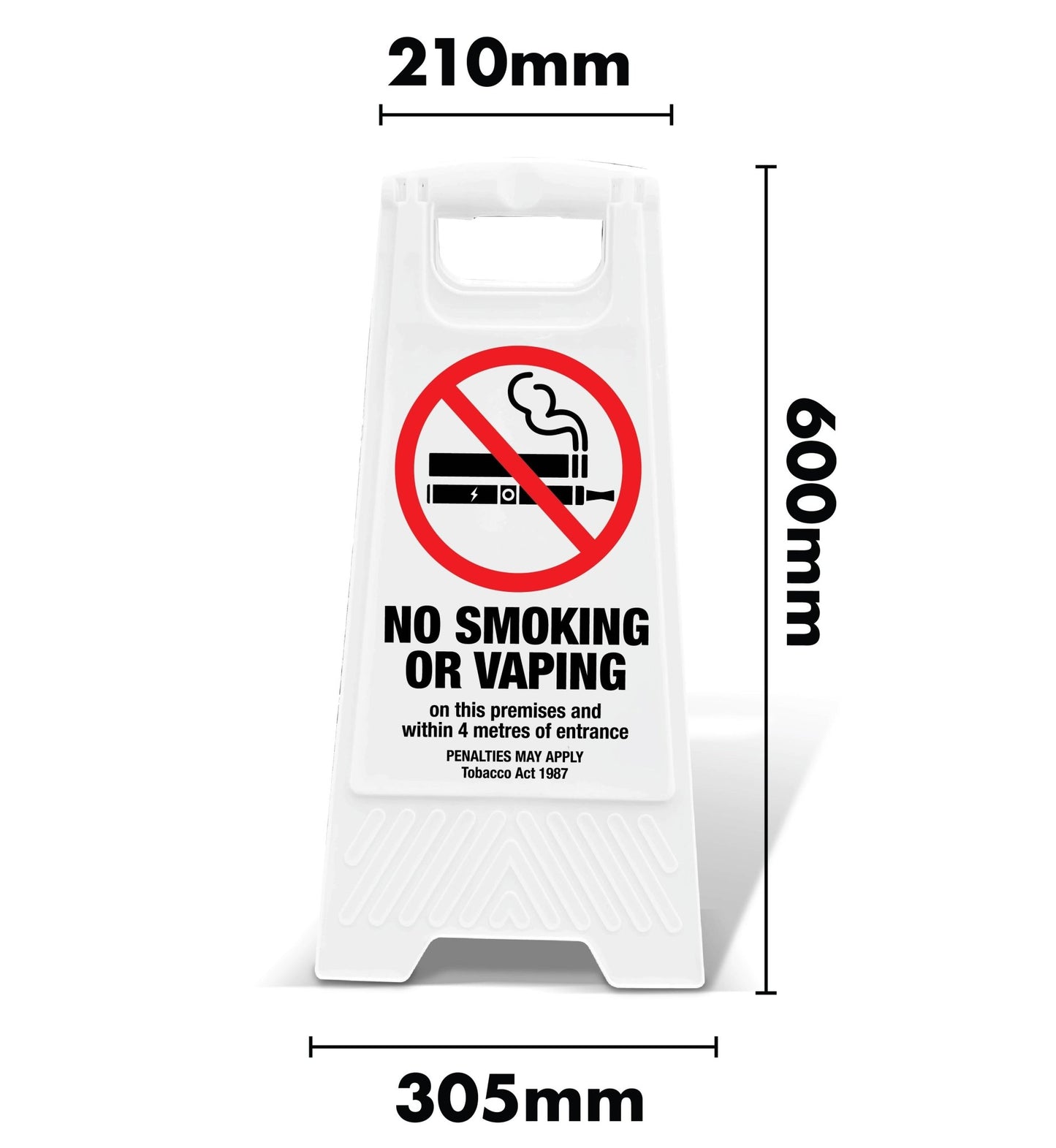 White A - Frame - No Smoking Or Vaping On This Premises - New Signs