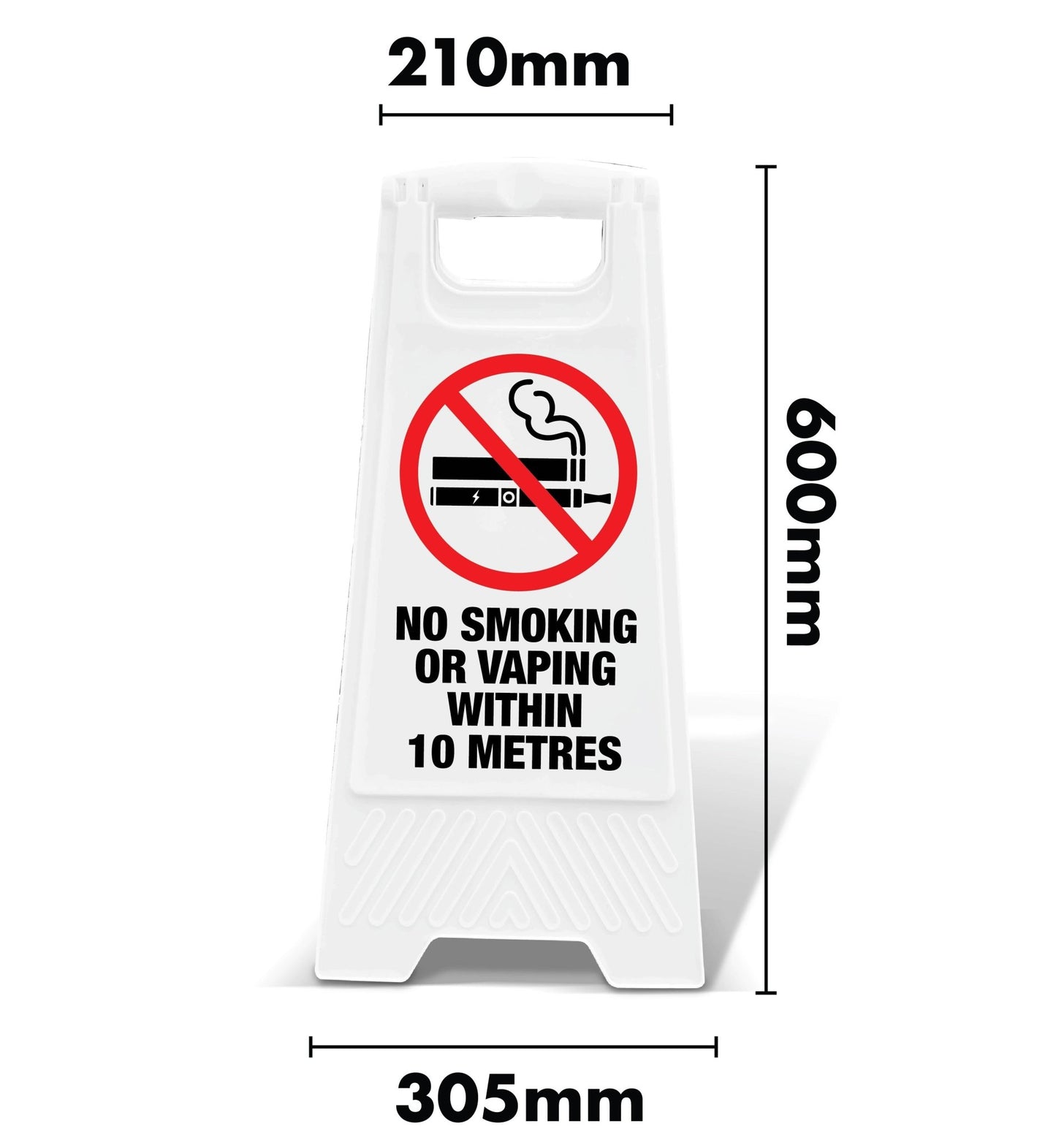 White A - Frame - No Smoking Or Vaping Within 10 Metres - New Signs