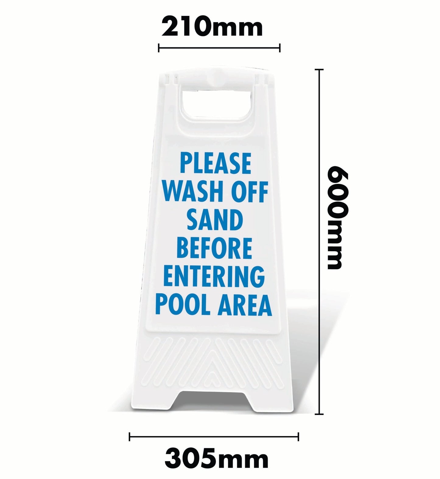 White A - Frame - Please Wash Off Sand - New Signs
