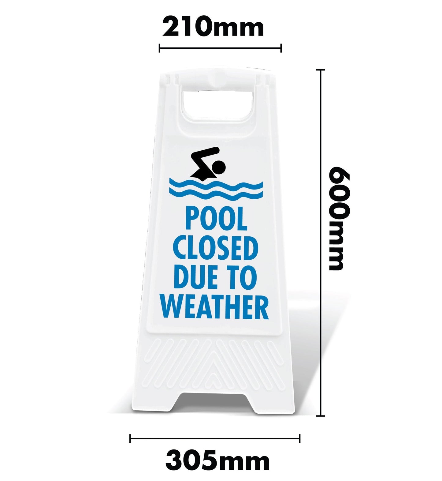 White A - Frame - Pool Closed Due To Weather - New Signs
