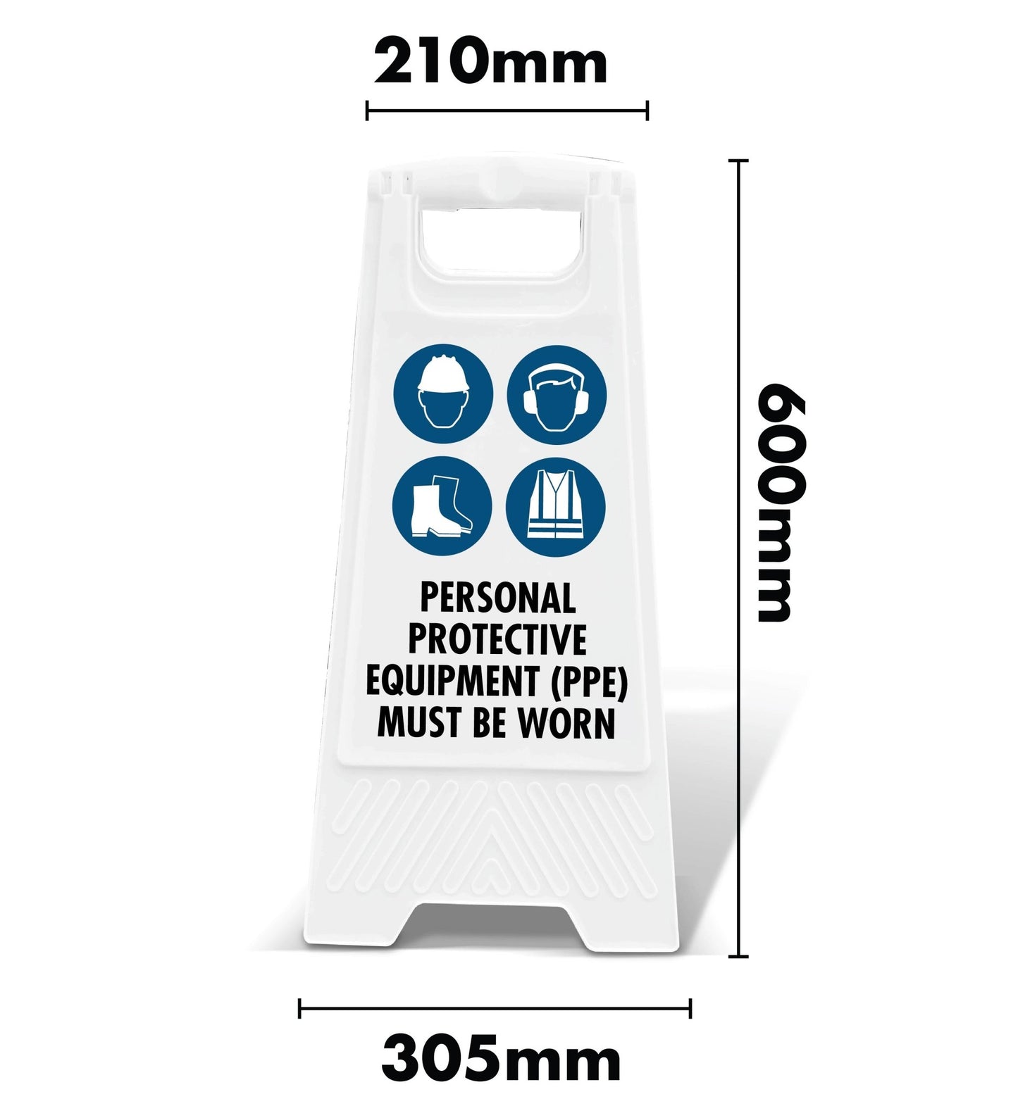 White A - Frame - PPE Must be Worn 1 - New Signs