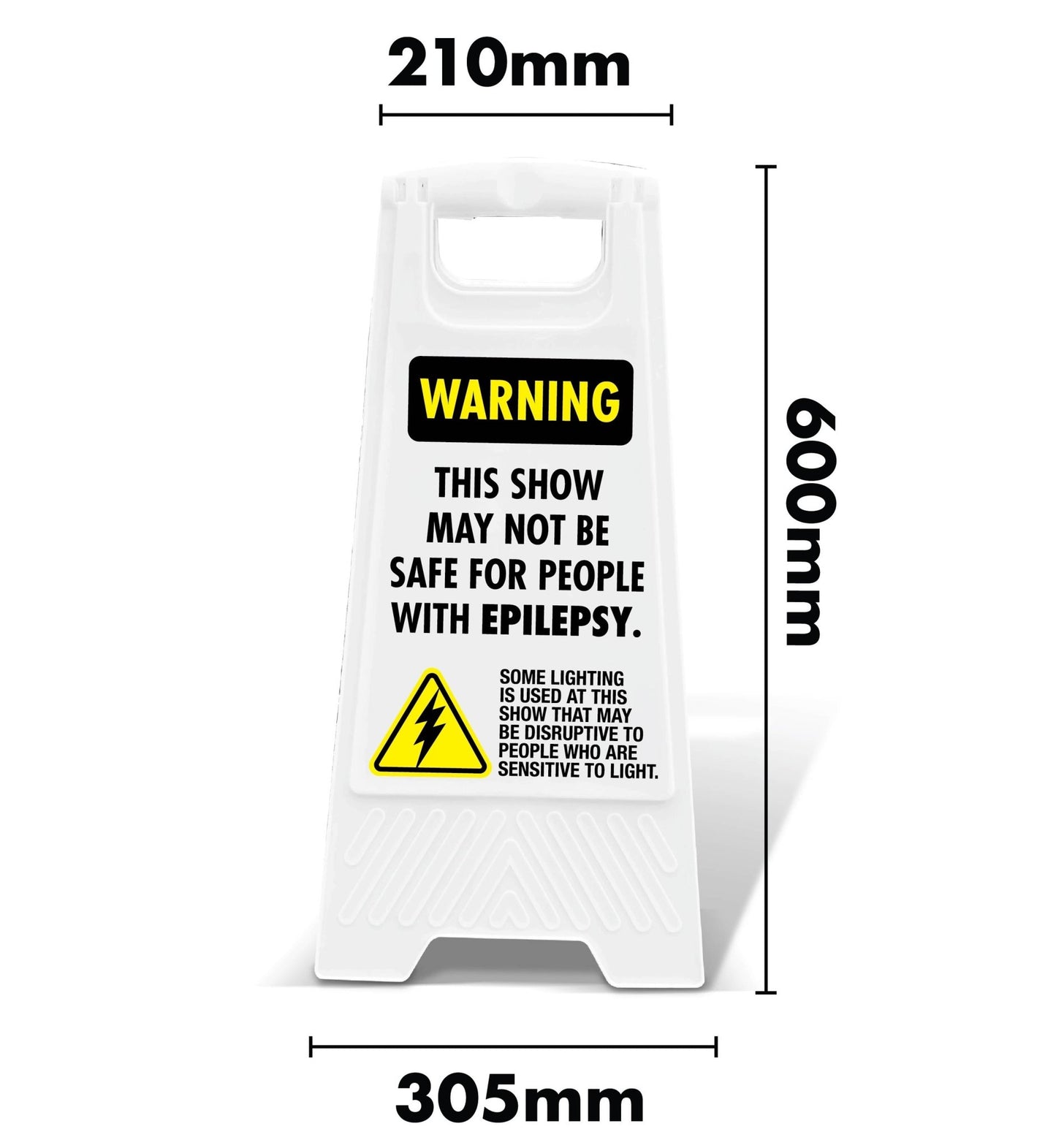 White A - Frame - Warning This Show May Not Be Safe For People With Epilepsy - New Signs