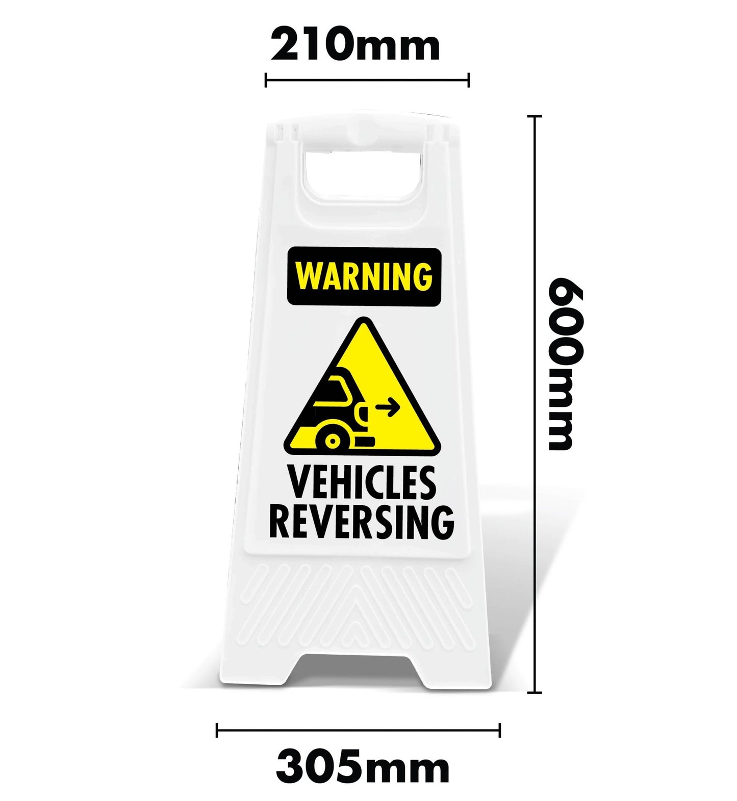 White A - Frame - Warning Vehicles Reversing - New Signs