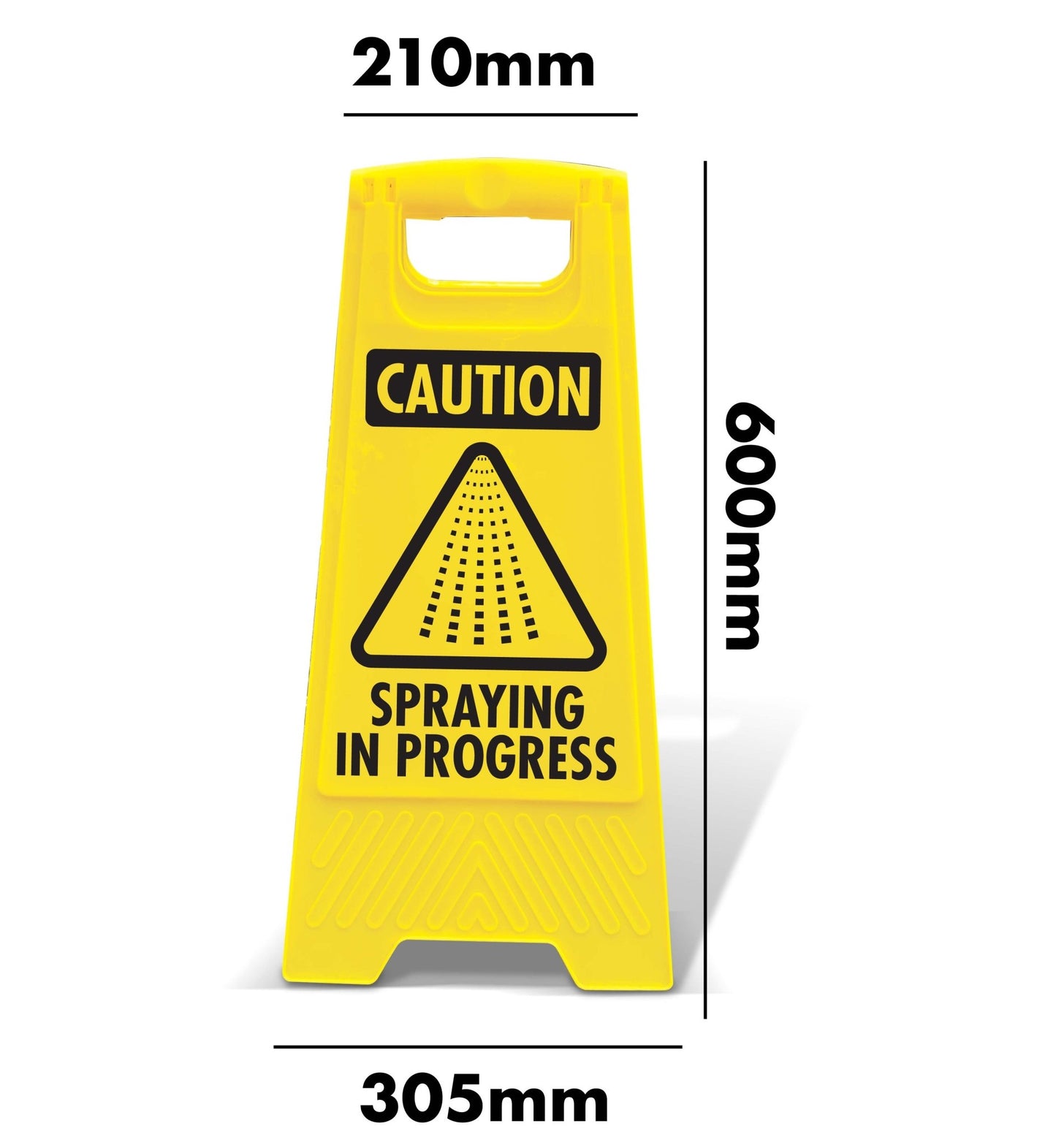 Yellow A - Frame - Caution Spraying In Progress - New Signs
