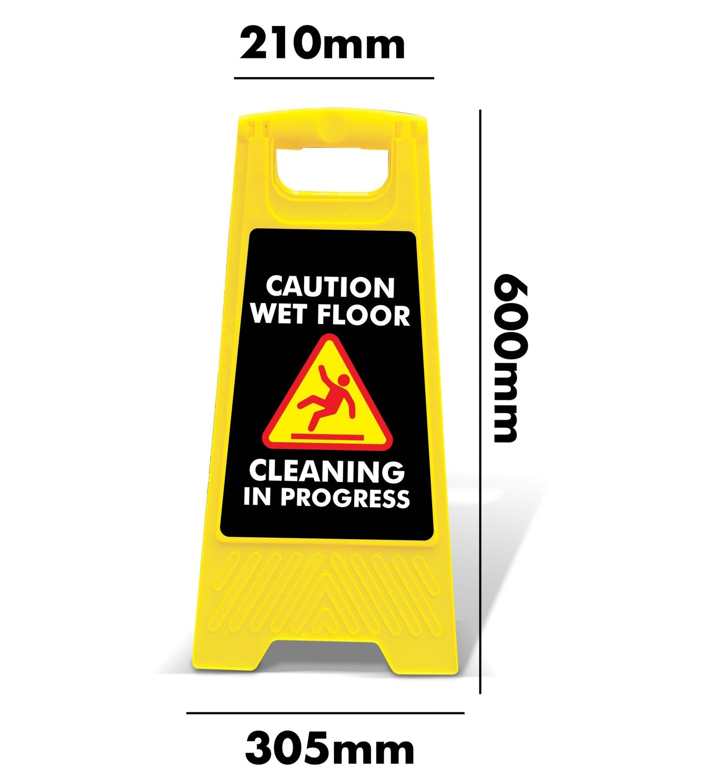 Yellow A - Frame - Caution Wet Floor - Cleaning In Progress Black - New Signs