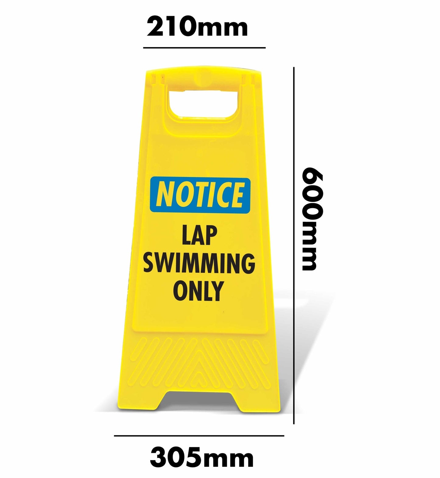 Yellow A - Frame - Notice Lap Swimming Only - New Signs