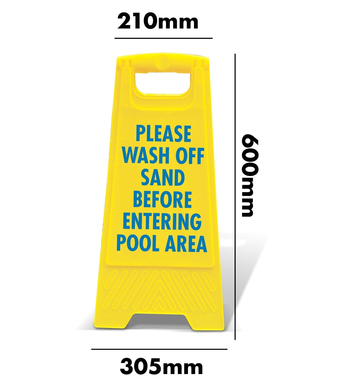 Yellow A - Frame - Please Wash Off Sand - New Signs