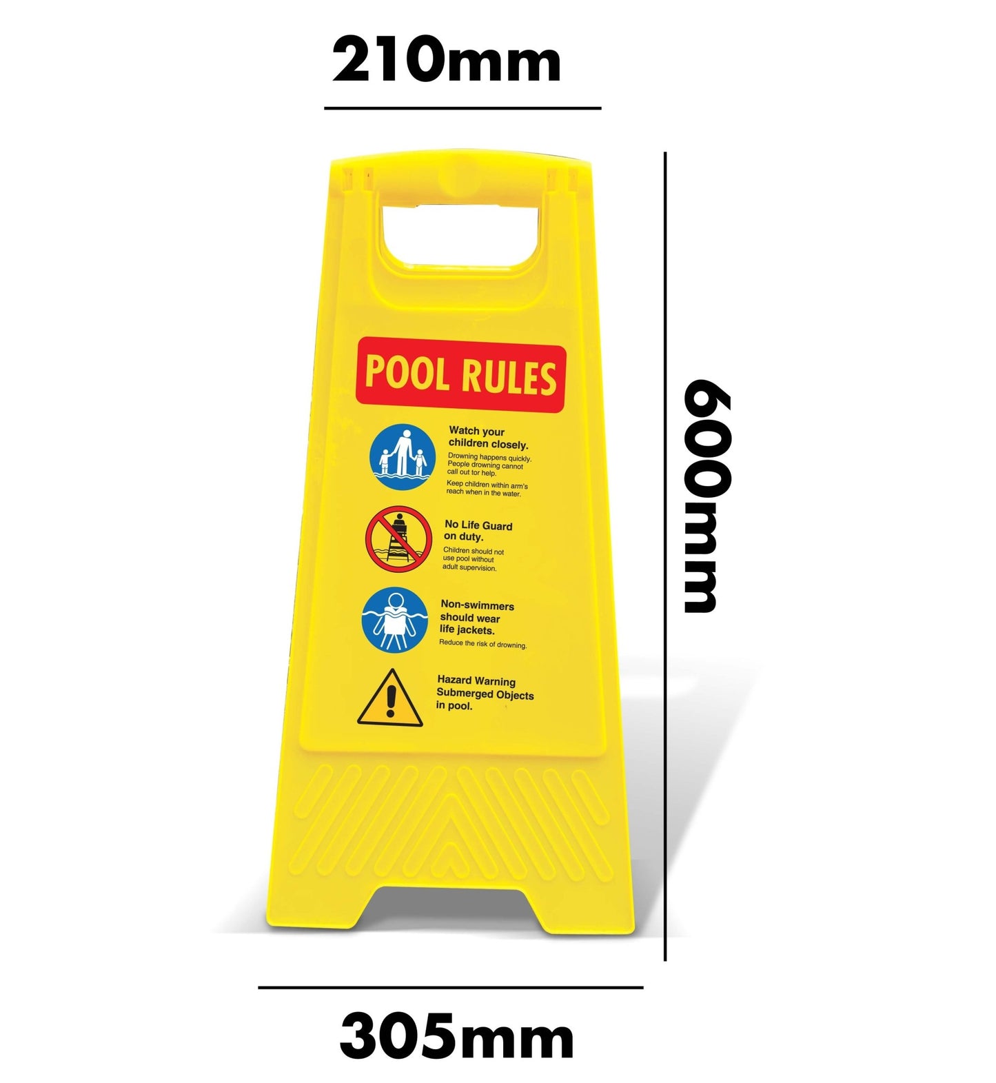 Yellow A - Frame - Pool Rules 2 - New Signs