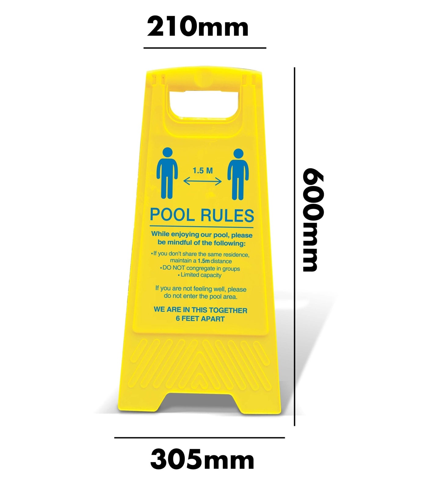 Yellow A - Frame - Pool Rules 5 - New Signs