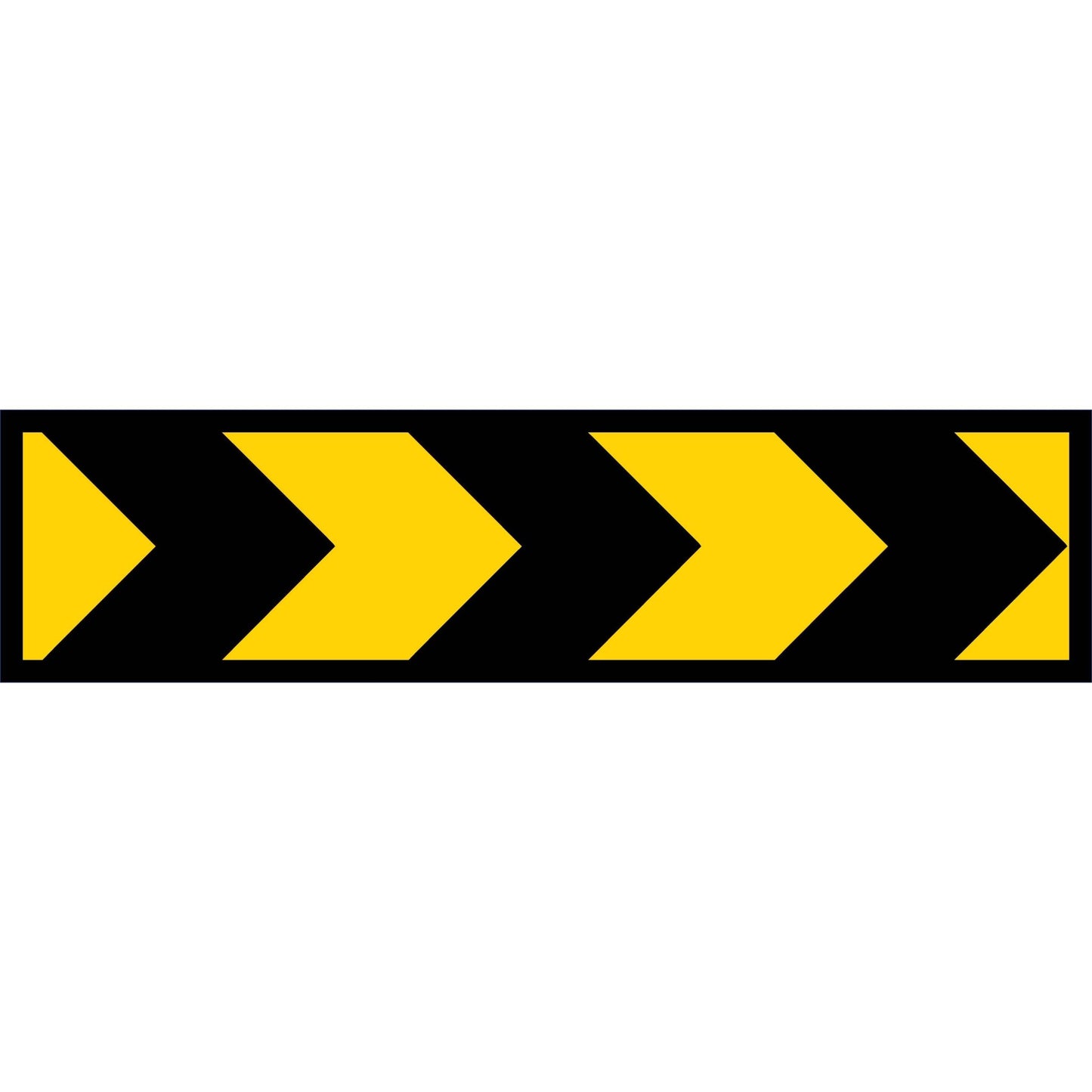 Yellow Black Bold Arrows Long Skinny Multi Message Traffic Sign - New Signs
