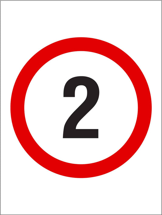 2km Speed Sign