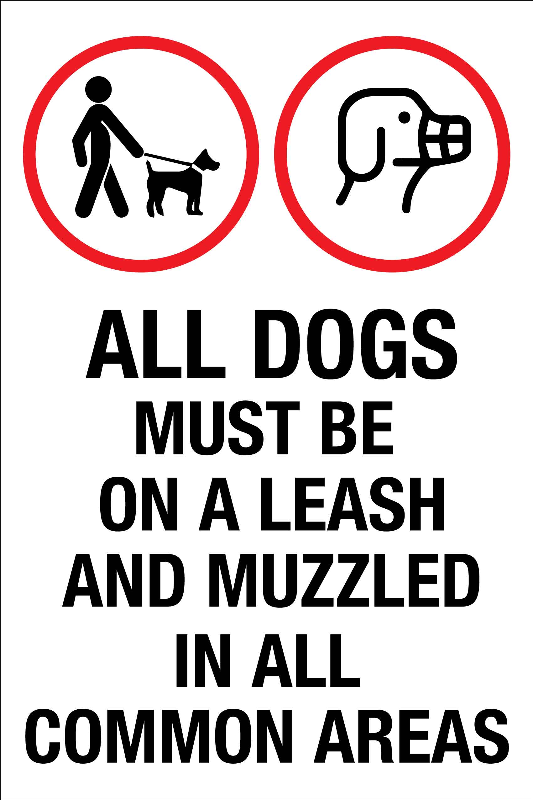 All dogs must be on a leash sign best sale