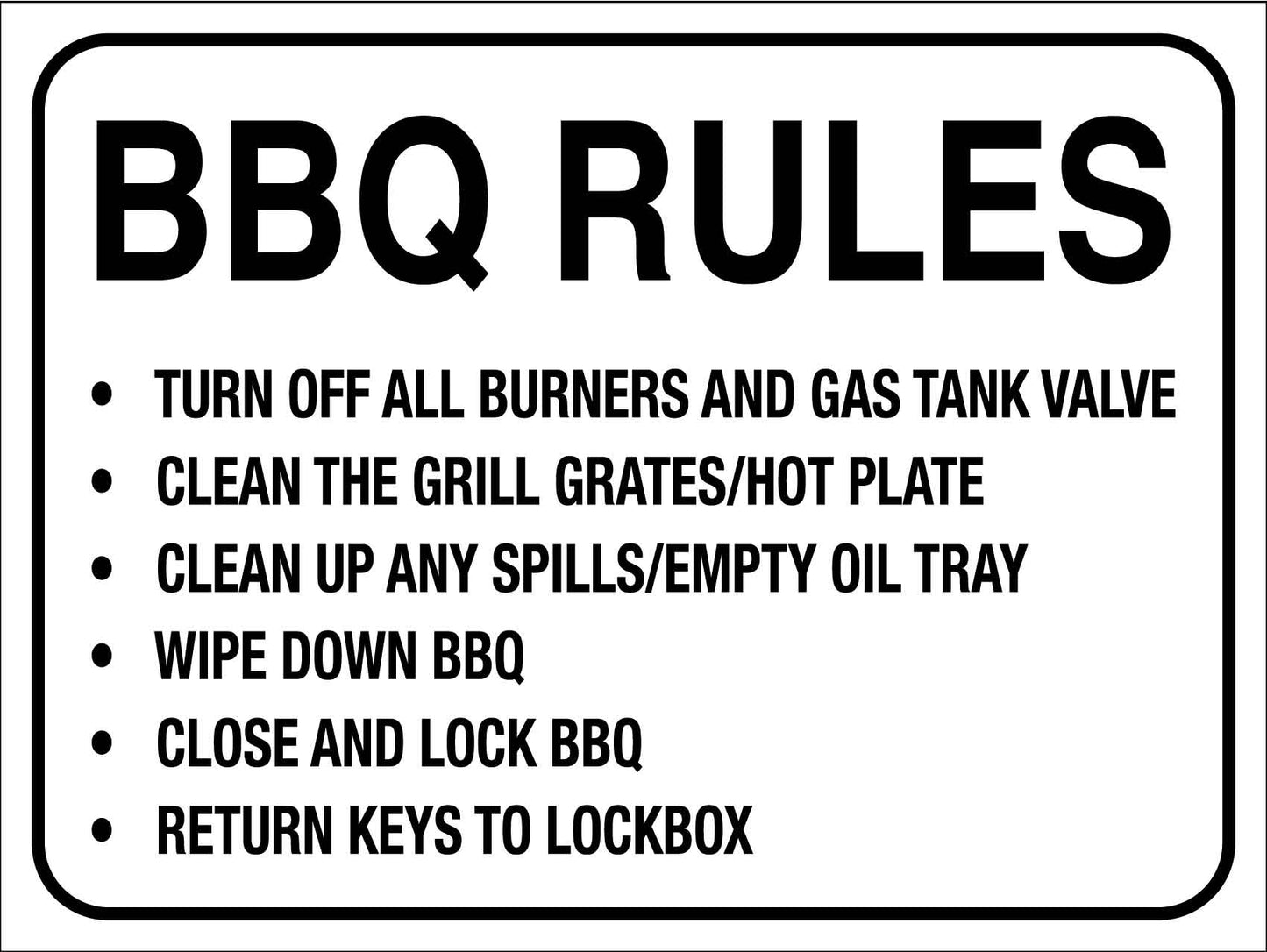 BBQ Rules Sign