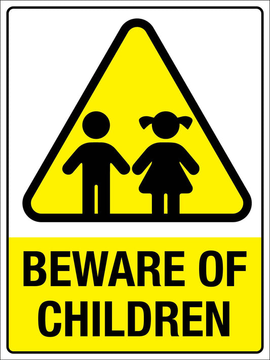 Beware Of Children Sign