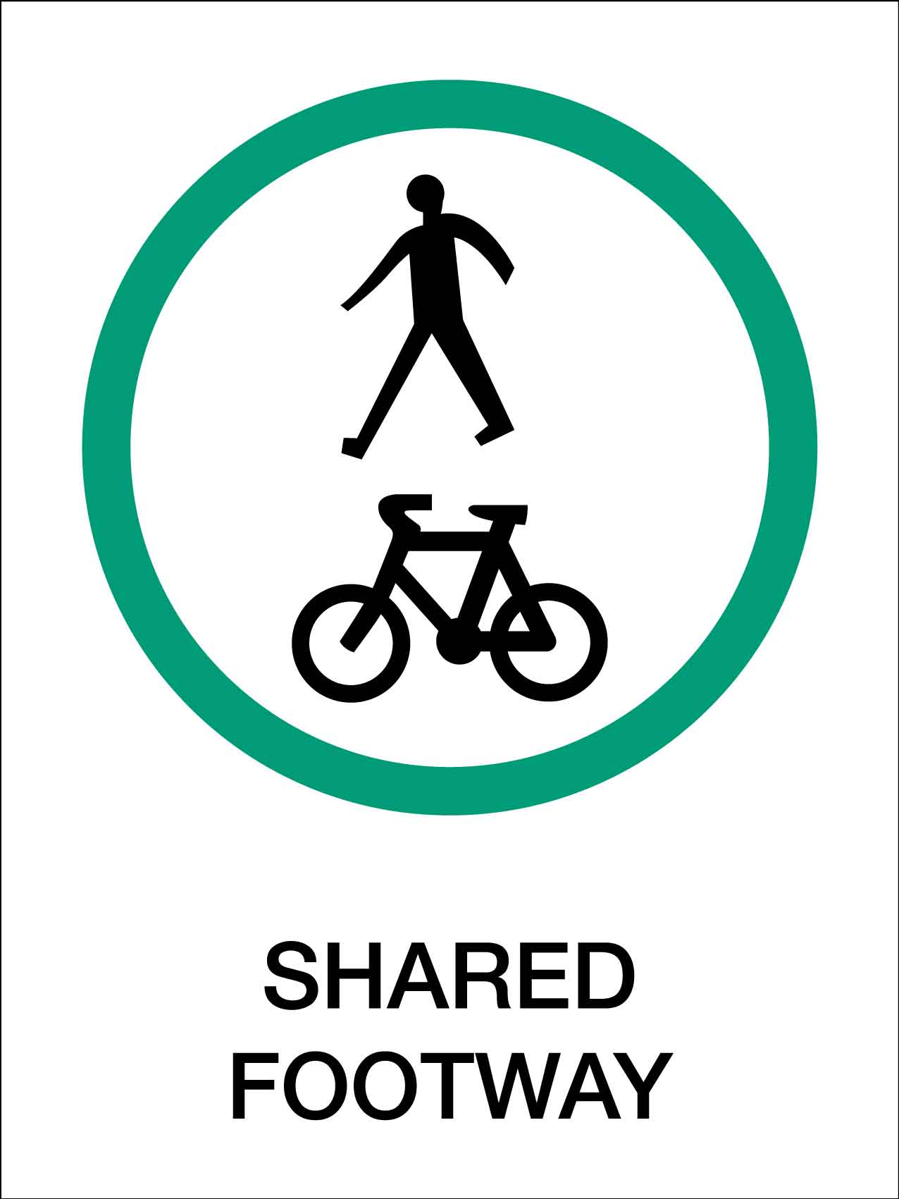 Bike Shared Footway Sign