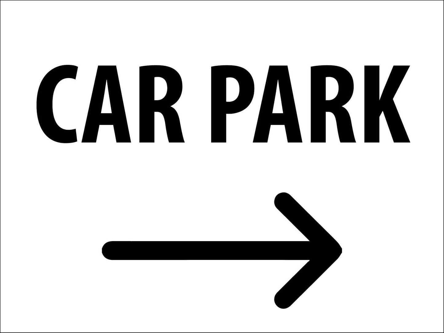 Car Park (Right Arrow) Sign